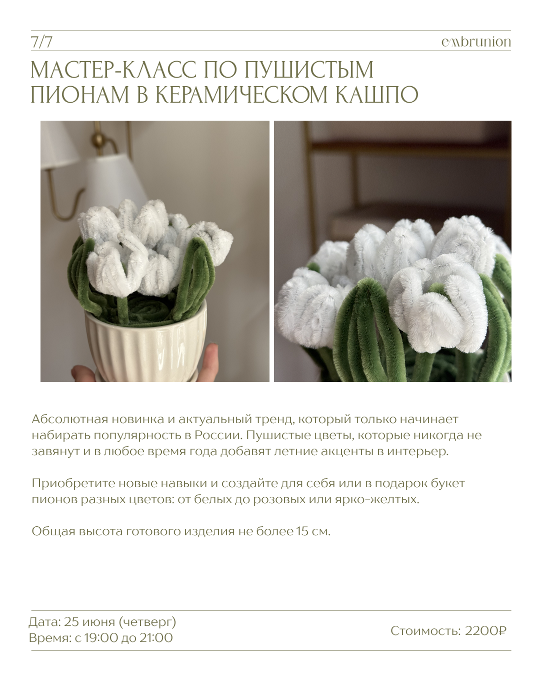 Расписание мероприятий. Embrunion