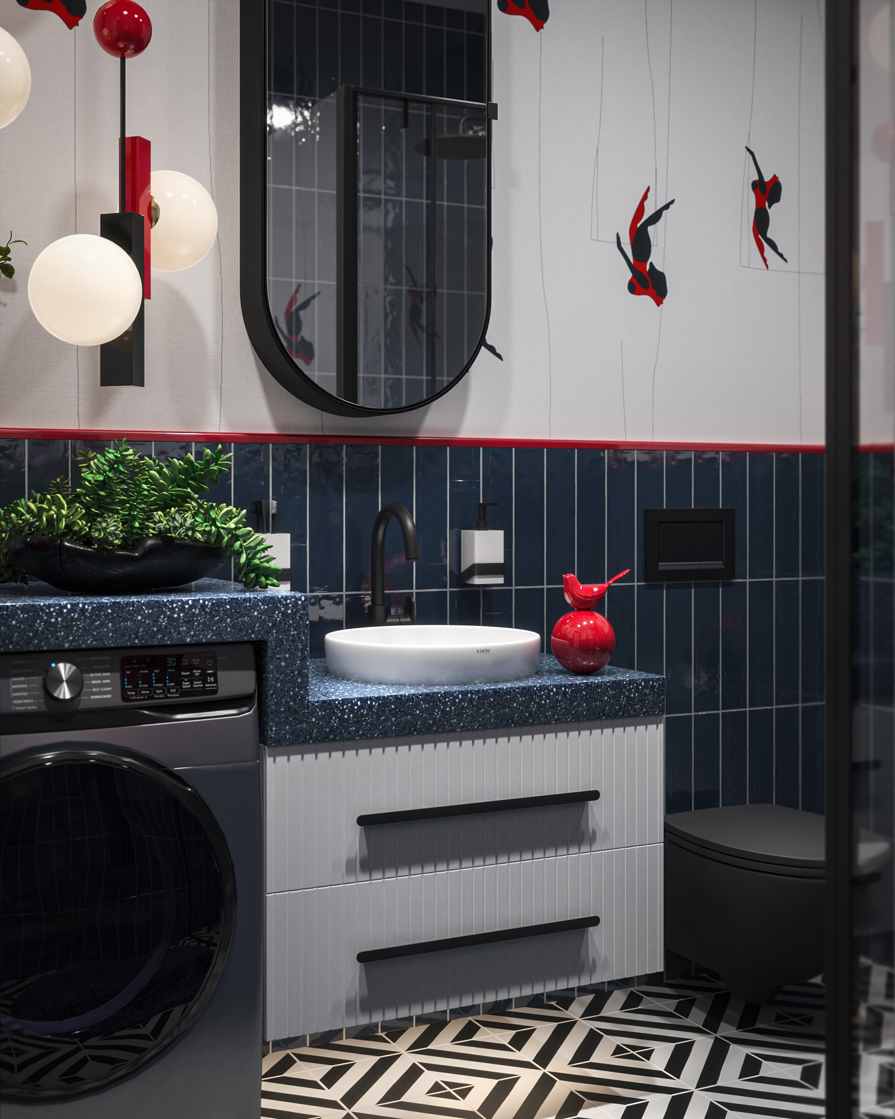 3D visualization of a small apartment for TADstudio. 3D visualization for architects and designers