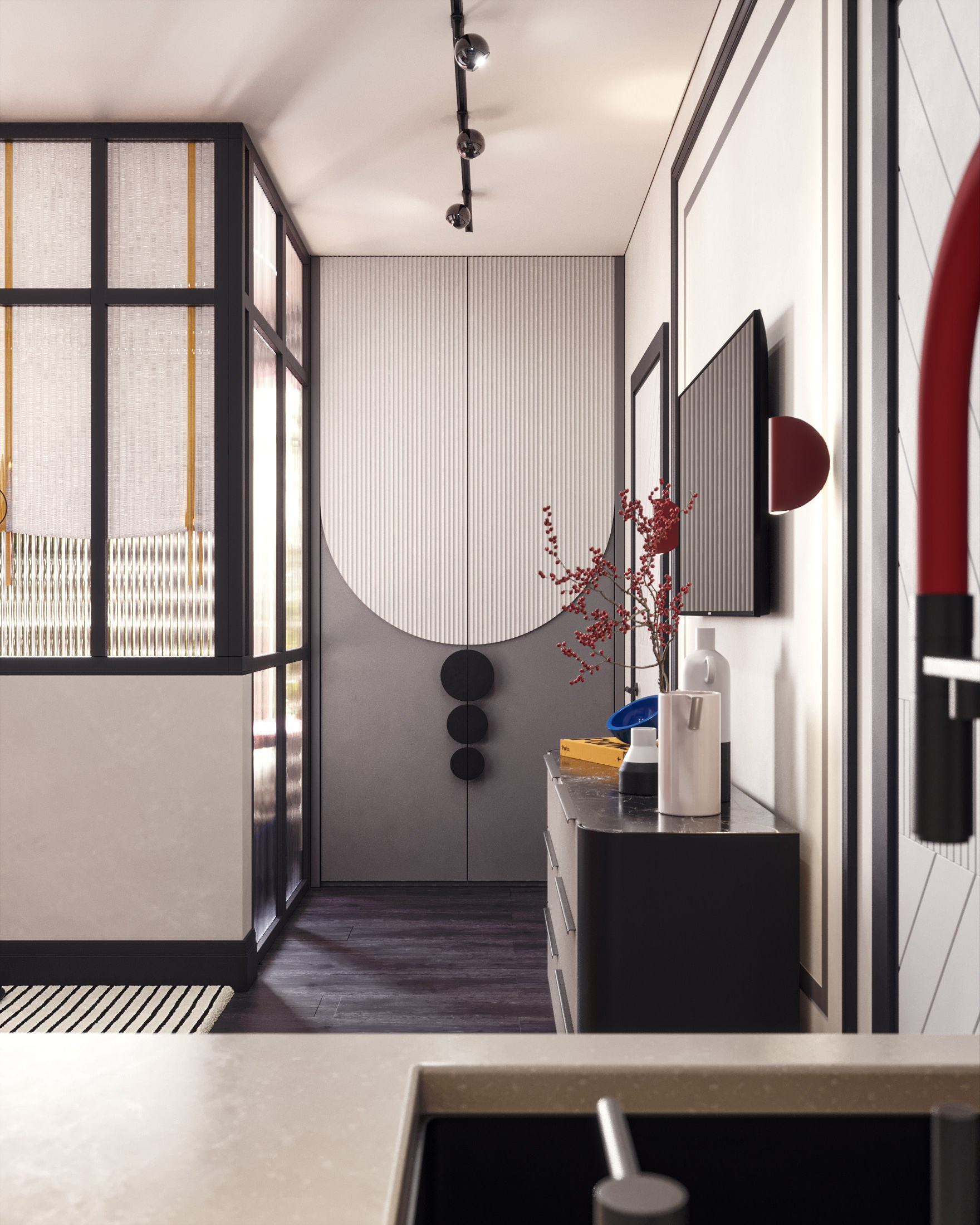 3D visualization of a small apartment for TADstudio. 3D visualization for architects and designers