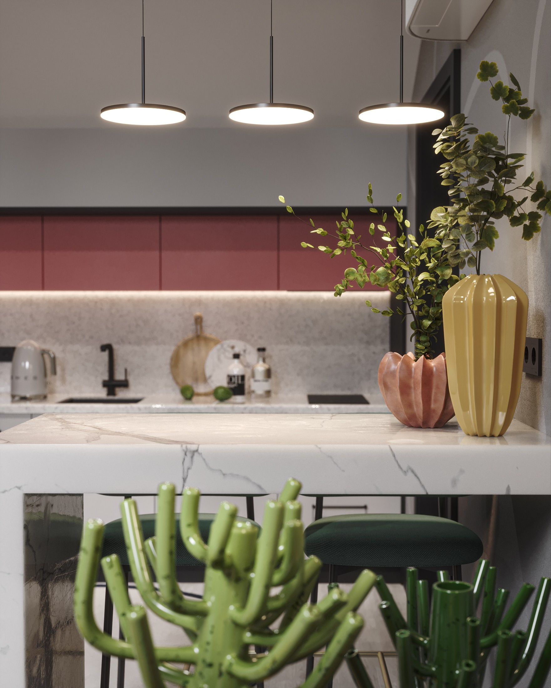 3D visualization of a small apartment for TADstudio #2. 3D visualization for architects and designers