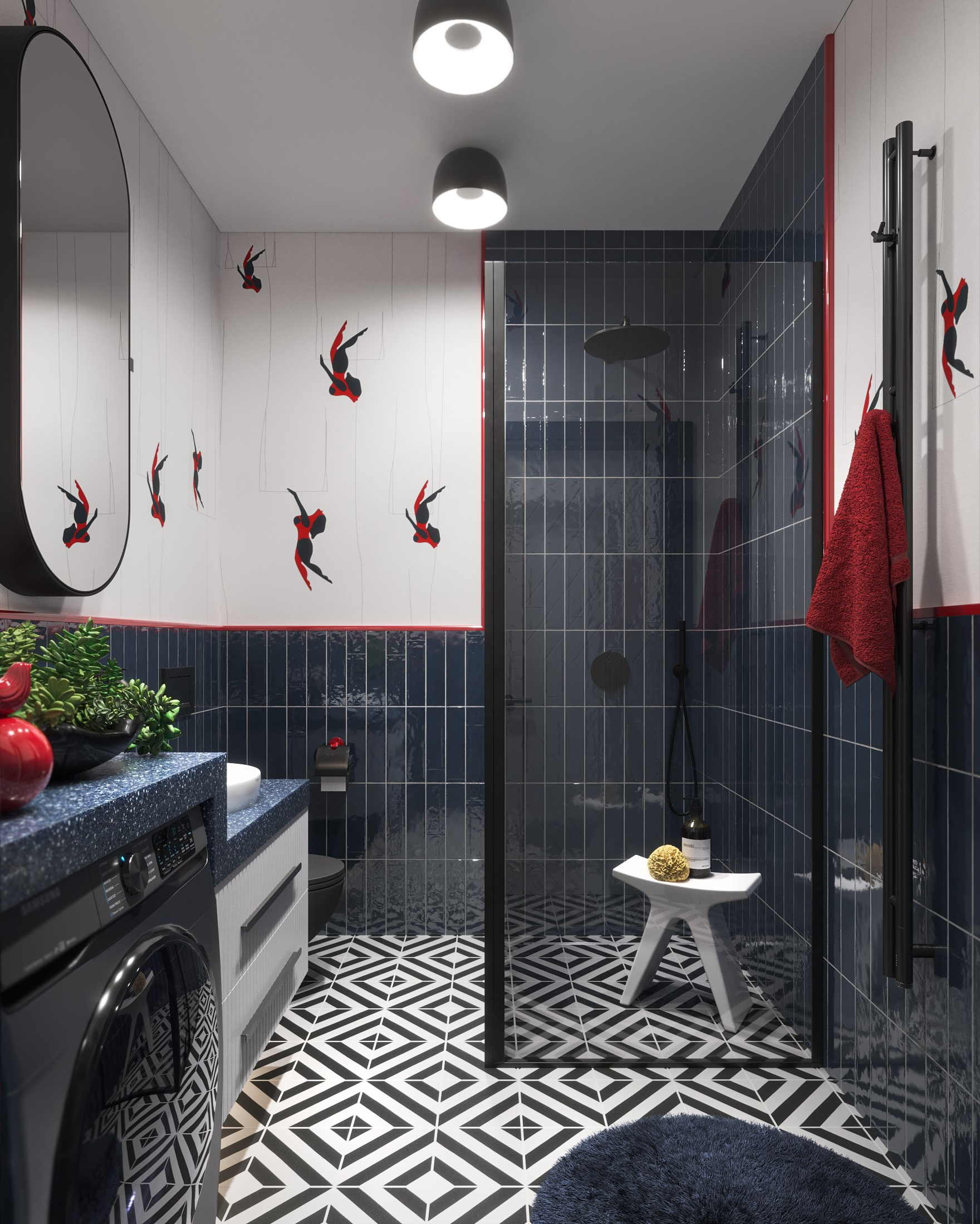 3D visualization of a small apartment for TADstudio. 3D visualization for architects and designers