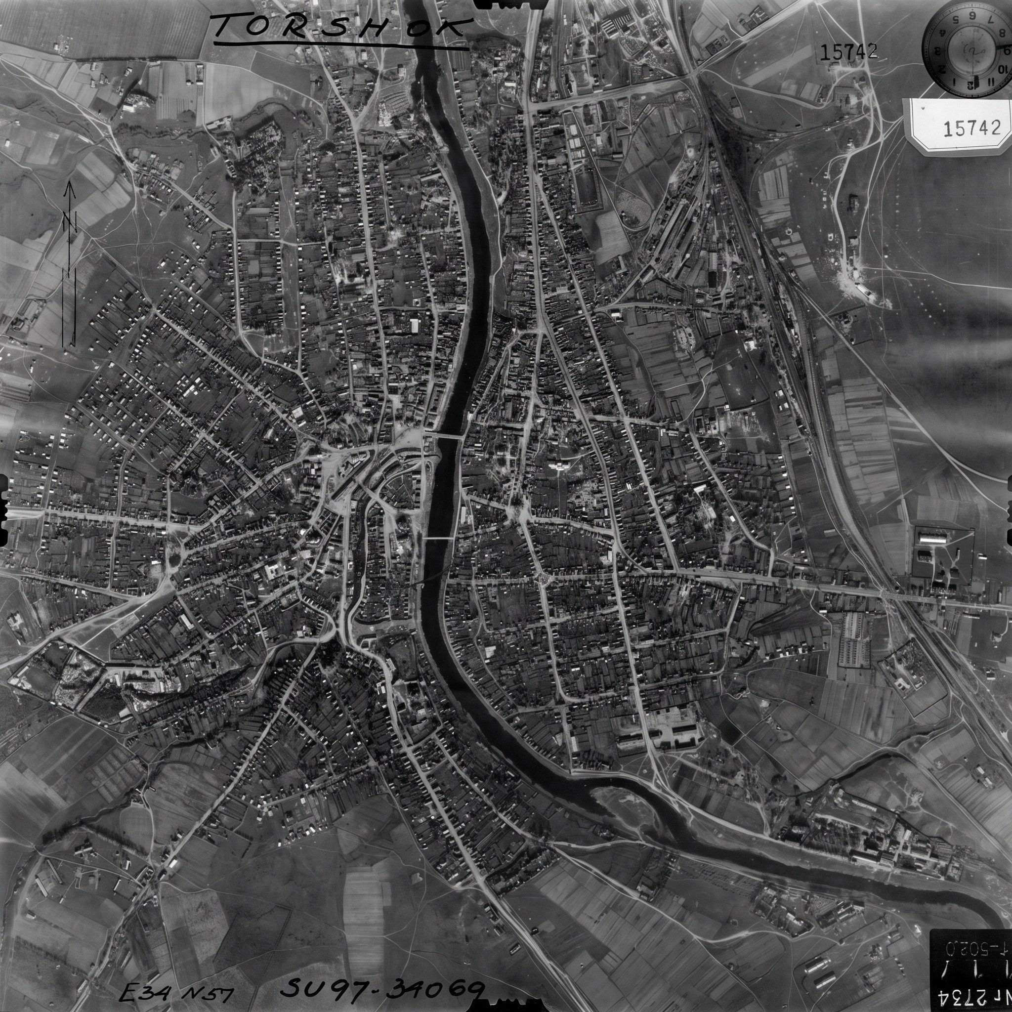 Аэрофотосъемка Торжка люфтваффе 1941–1943: архивные фото ВОВ
