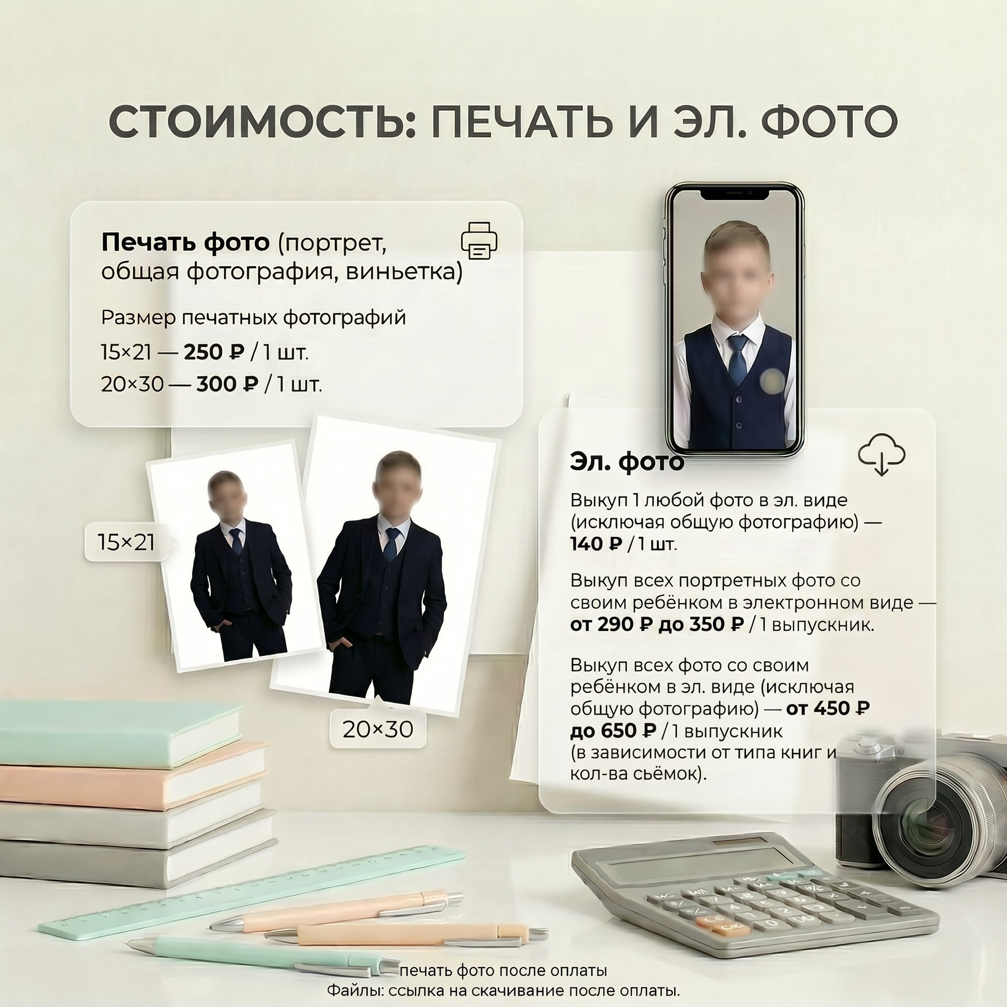 Услуги без заказа альбома (доп.услуги). Выпускные альбомы Натальи Бутко: Новороссийск, Анапа, Геленджик