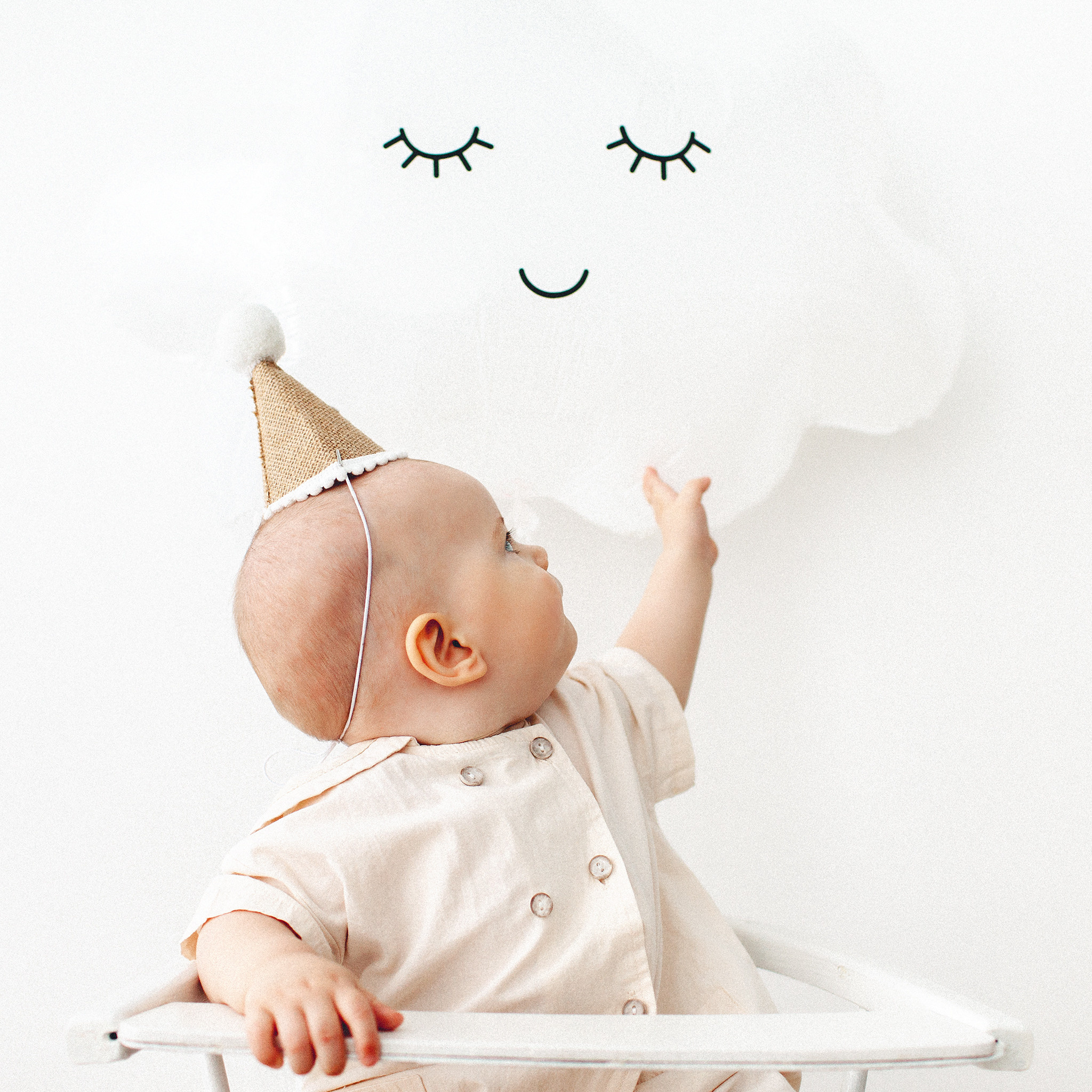 Милый колпачок на Первый день рождения. Детский фотограф в Самаре