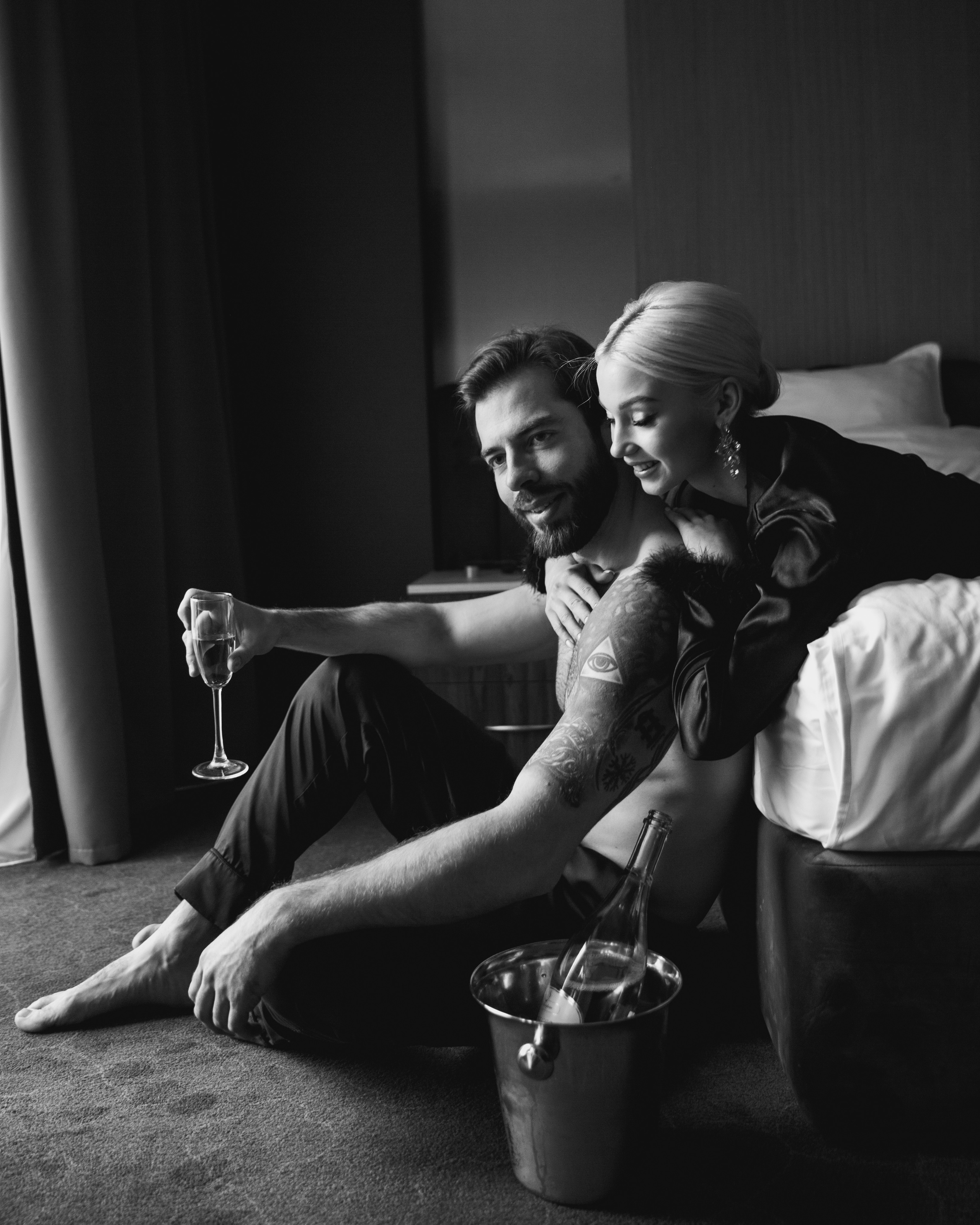 Свадебное. Жених и невеста — утро в отеле. Визуальный художник Лиана Даренская, Москва