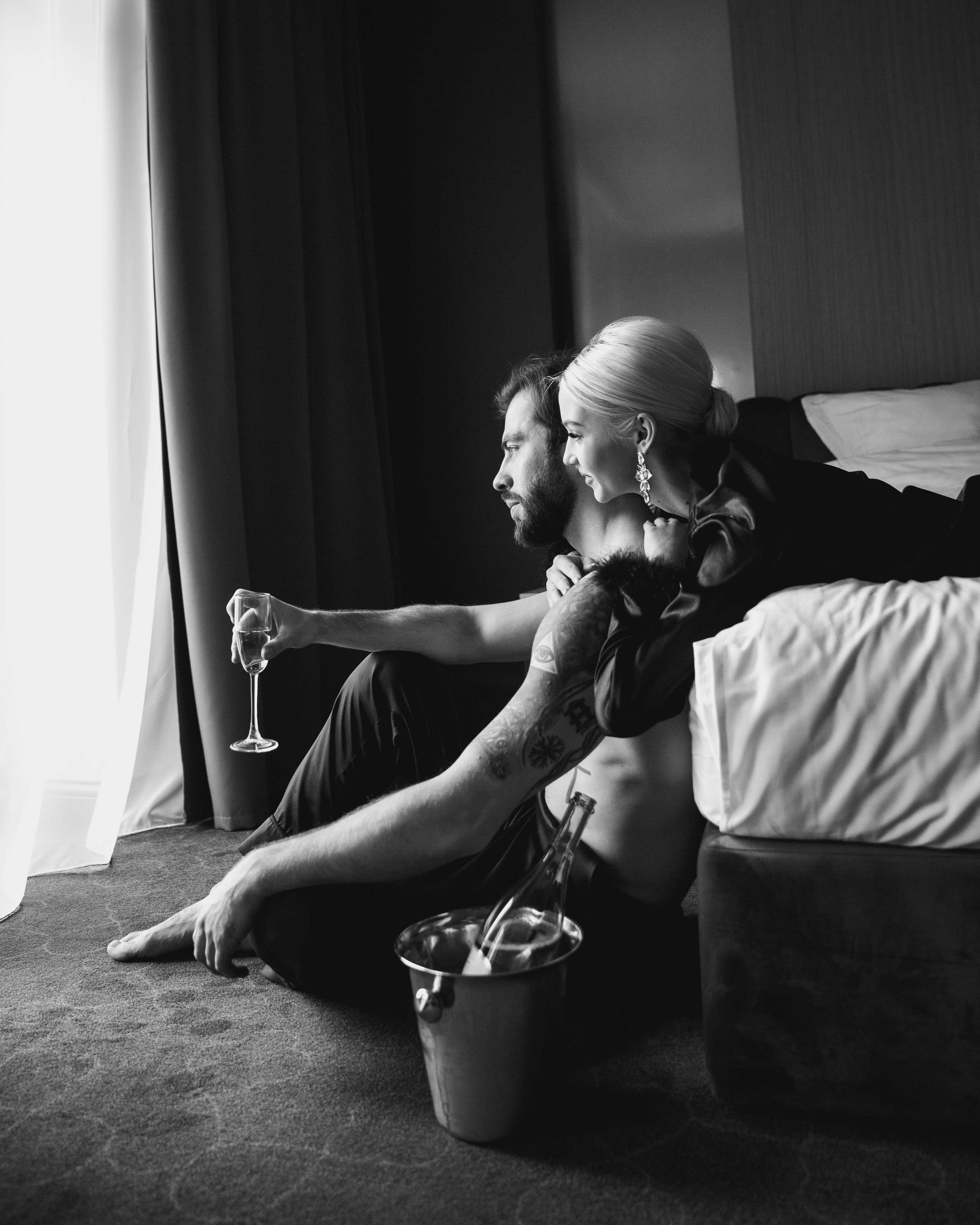 Свадебное. Жених и невеста — утро в отеле. Визуальный художник Лиана Даренская, Москва