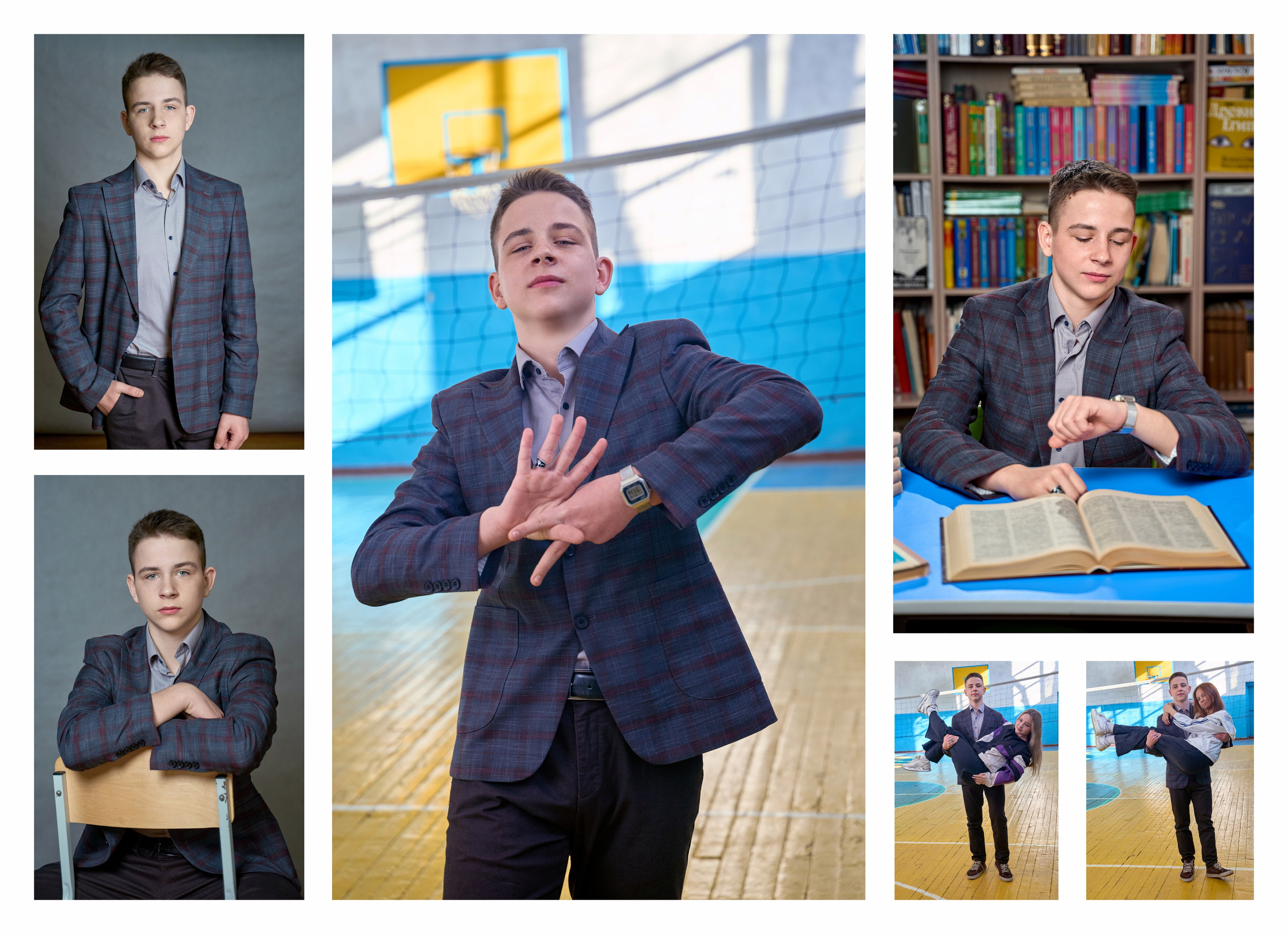 Примеры готовых разворотов. Школа. Выпускные фотокниги во Владивостоке Джуган Елена