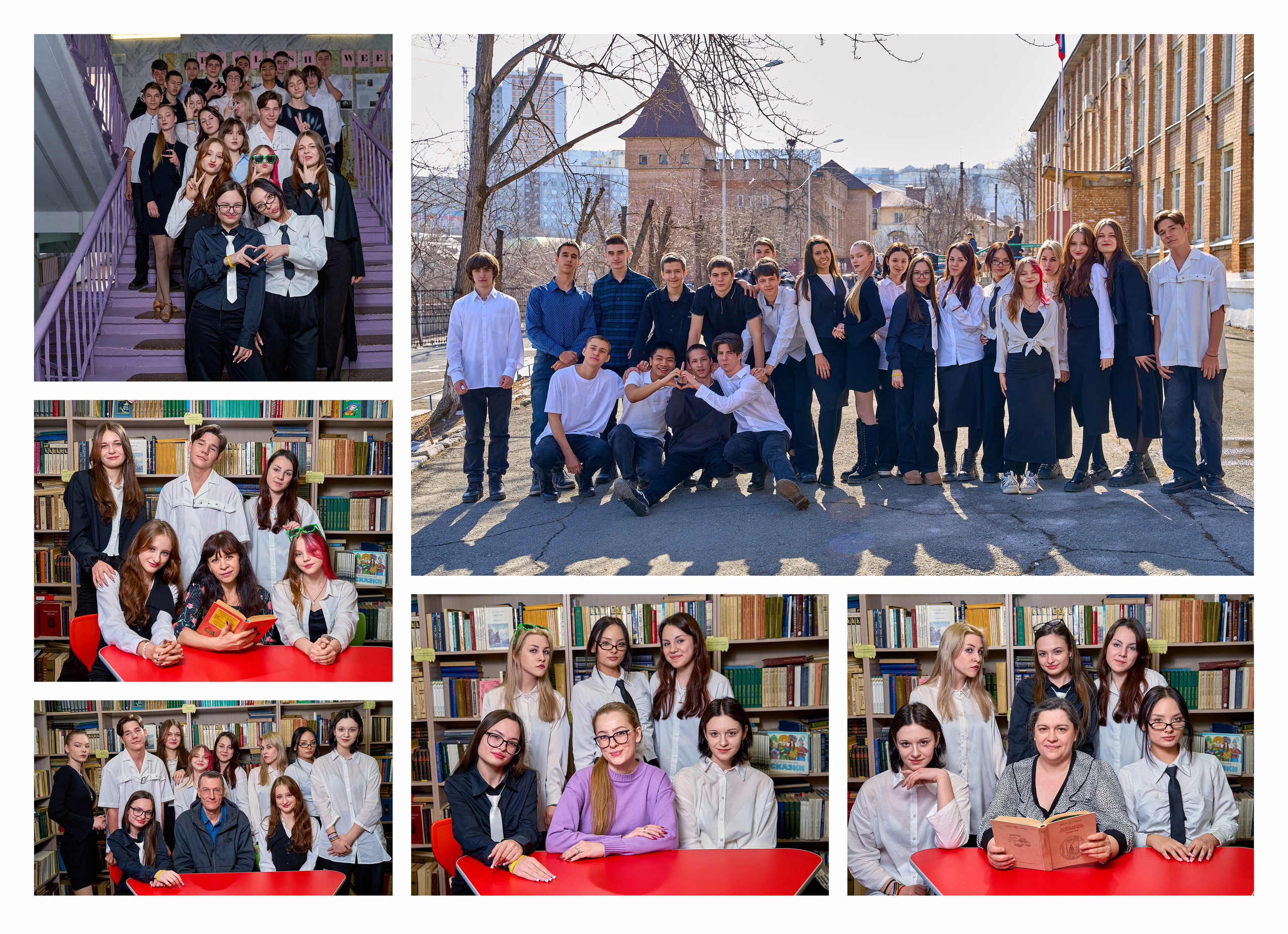 Примеры готовых разворотов. Школа. Выпускные фотокниги во Владивостоке Джуган Елена