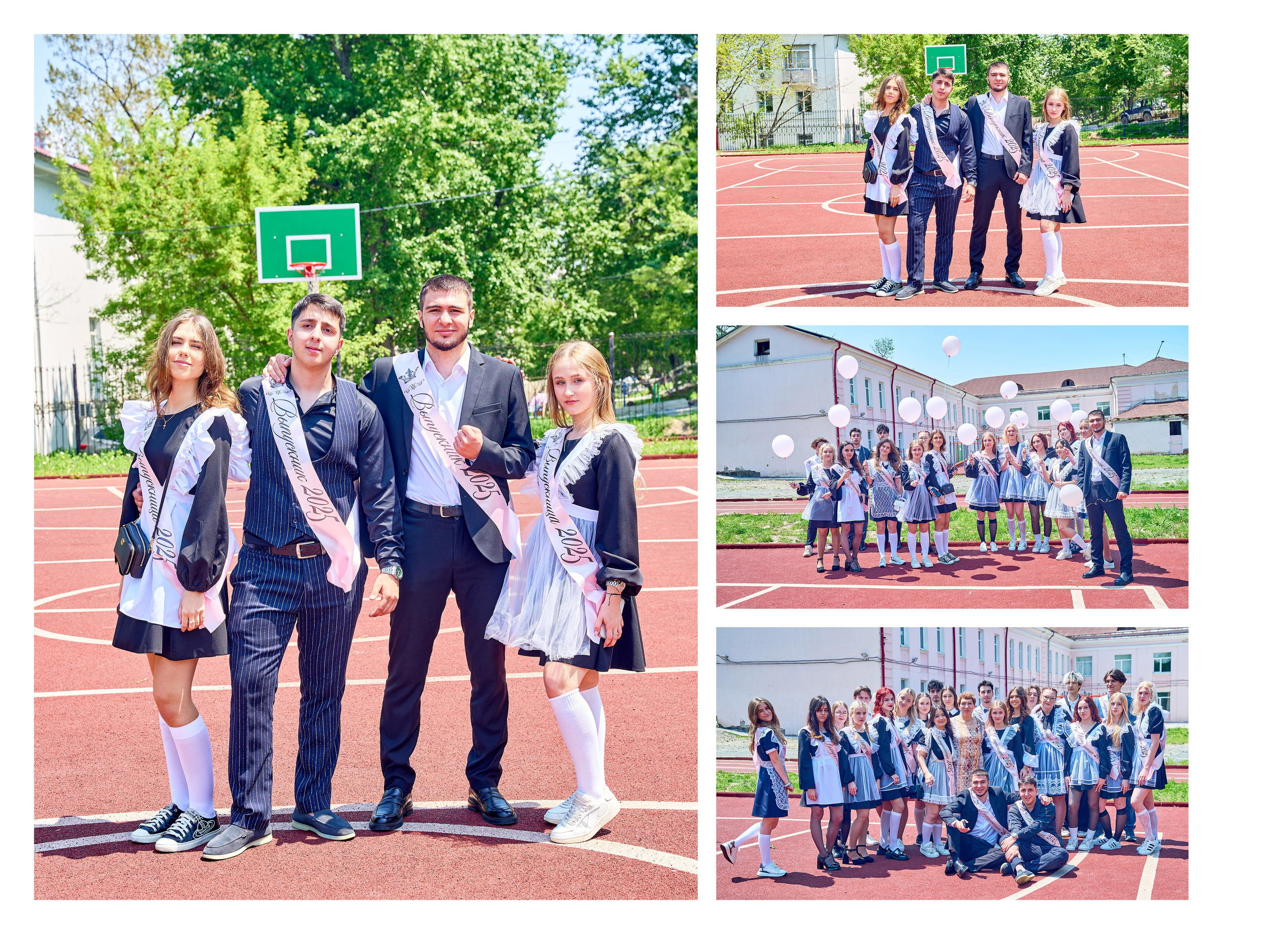 Примеры готовых разворотов. Школа. Выпускные фотокниги во Владивостоке Джуган Елена