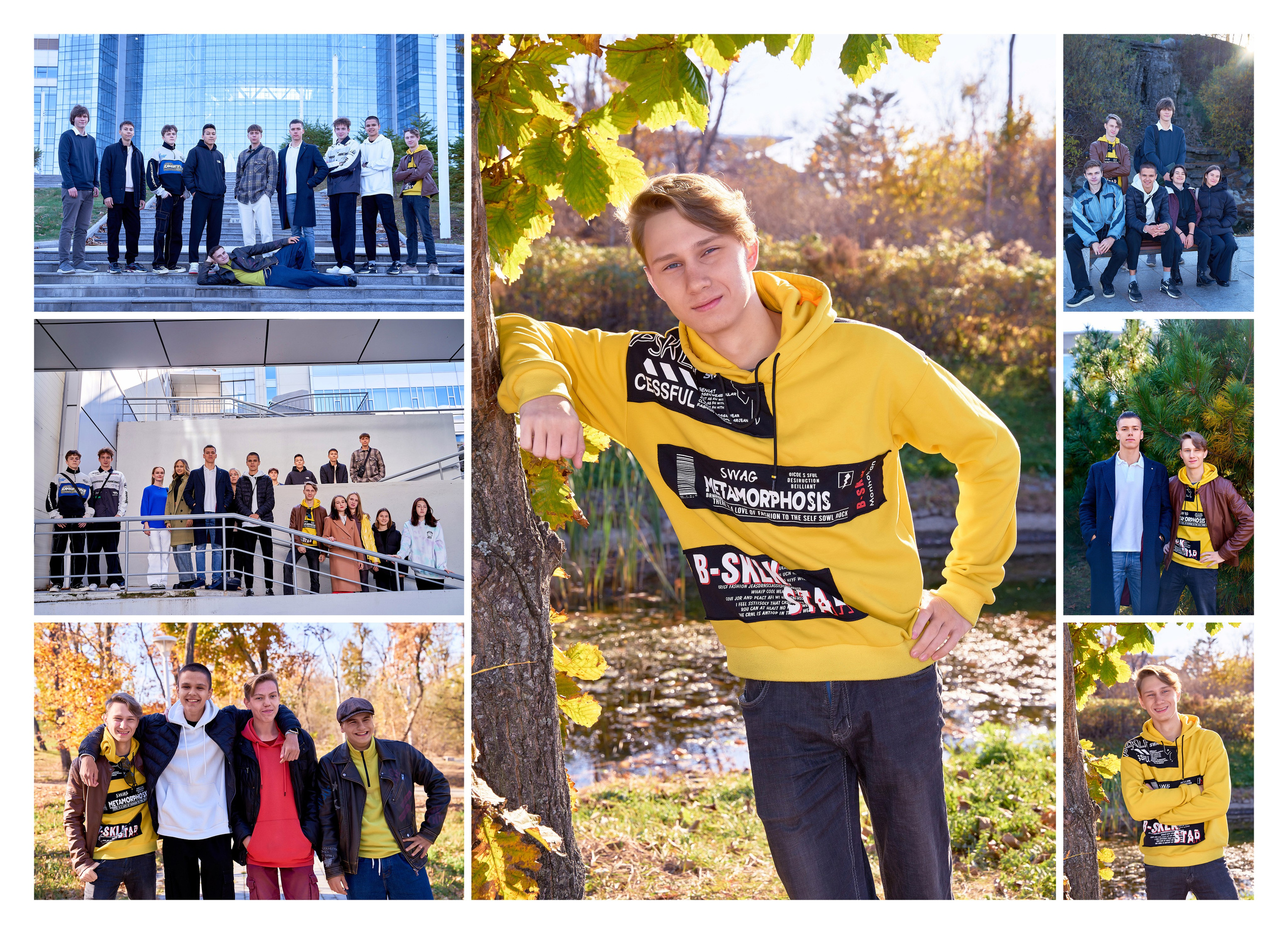 Примеры готовых разворотов. Школа. Выпускные фотокниги во Владивостоке Джуган Елена