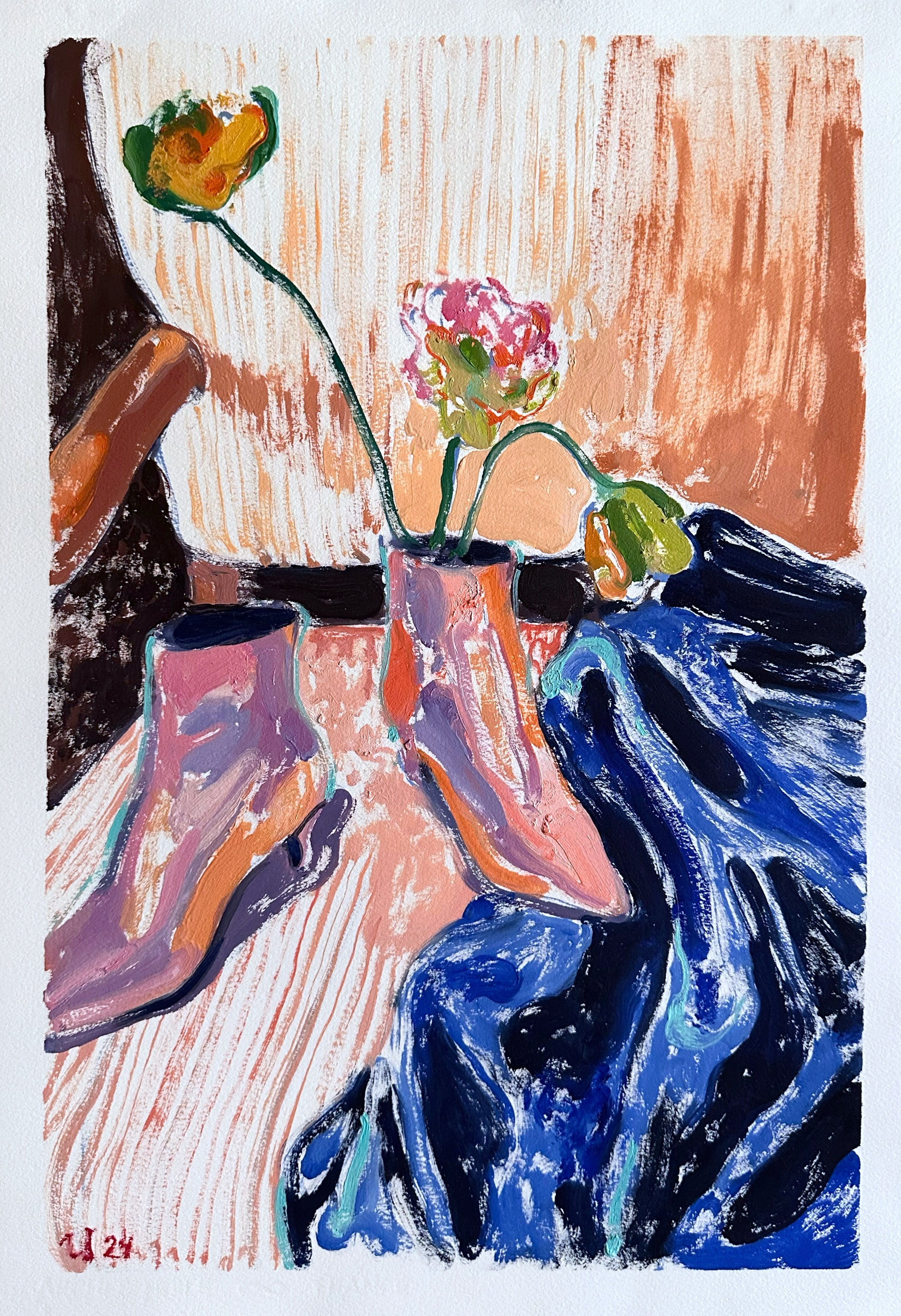 Доступные работы на бумаге (акрил/масло). Визуальный художник Илья Филатов