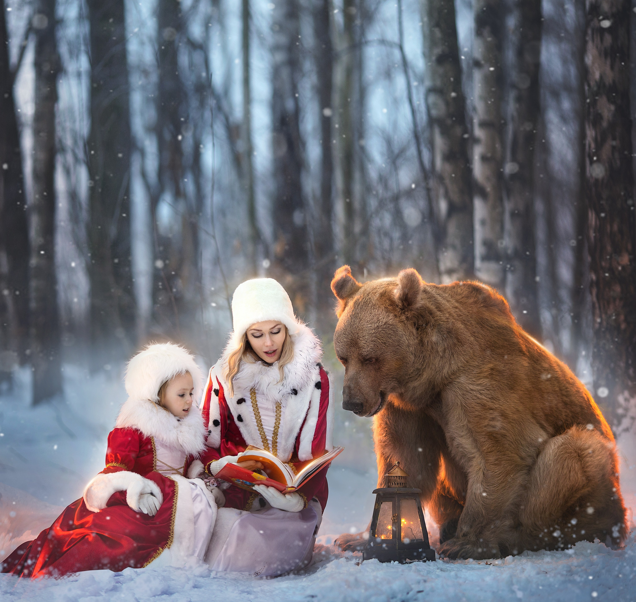 Фотосессия с медведем. Фотограф Лия Милк | Москва, Подмосковье