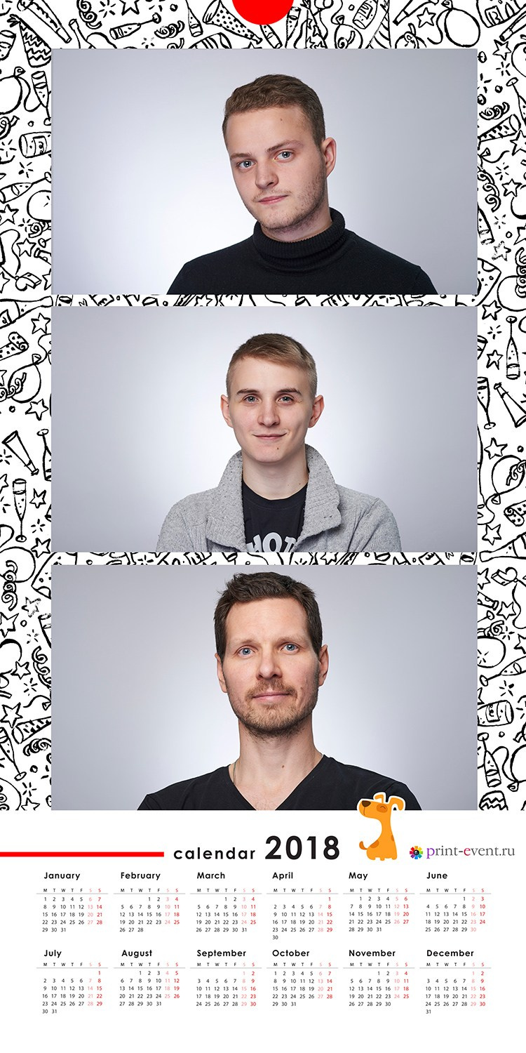 Фото Печать корпоративных календарей на мероприятии. Репортаж, деловой портрет, мобильная фотостудия с моментальной печатью