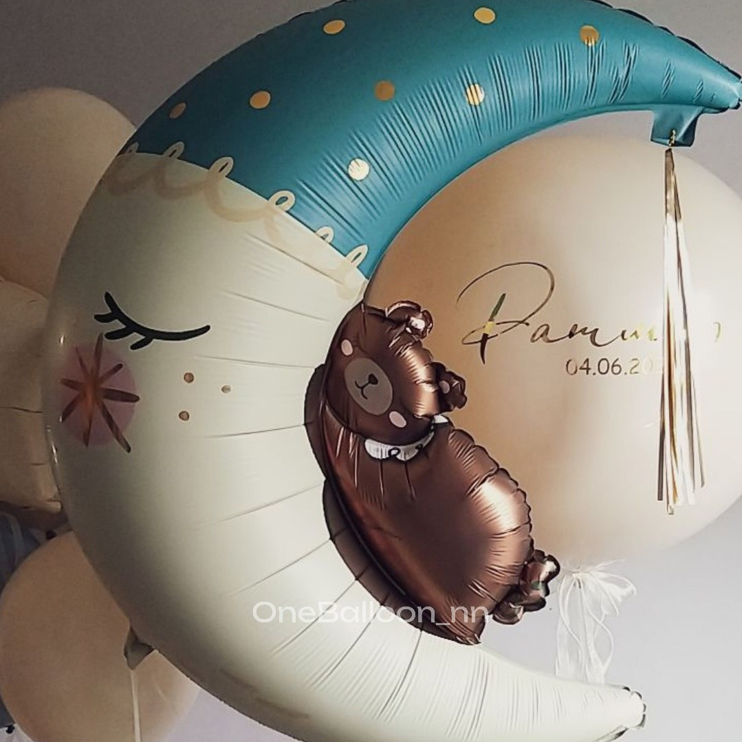 Шарики шары на выписку из роддома для мальчиков. One Balloon Воздушные и гелиевые шары Фотозоны Нижний Новгород