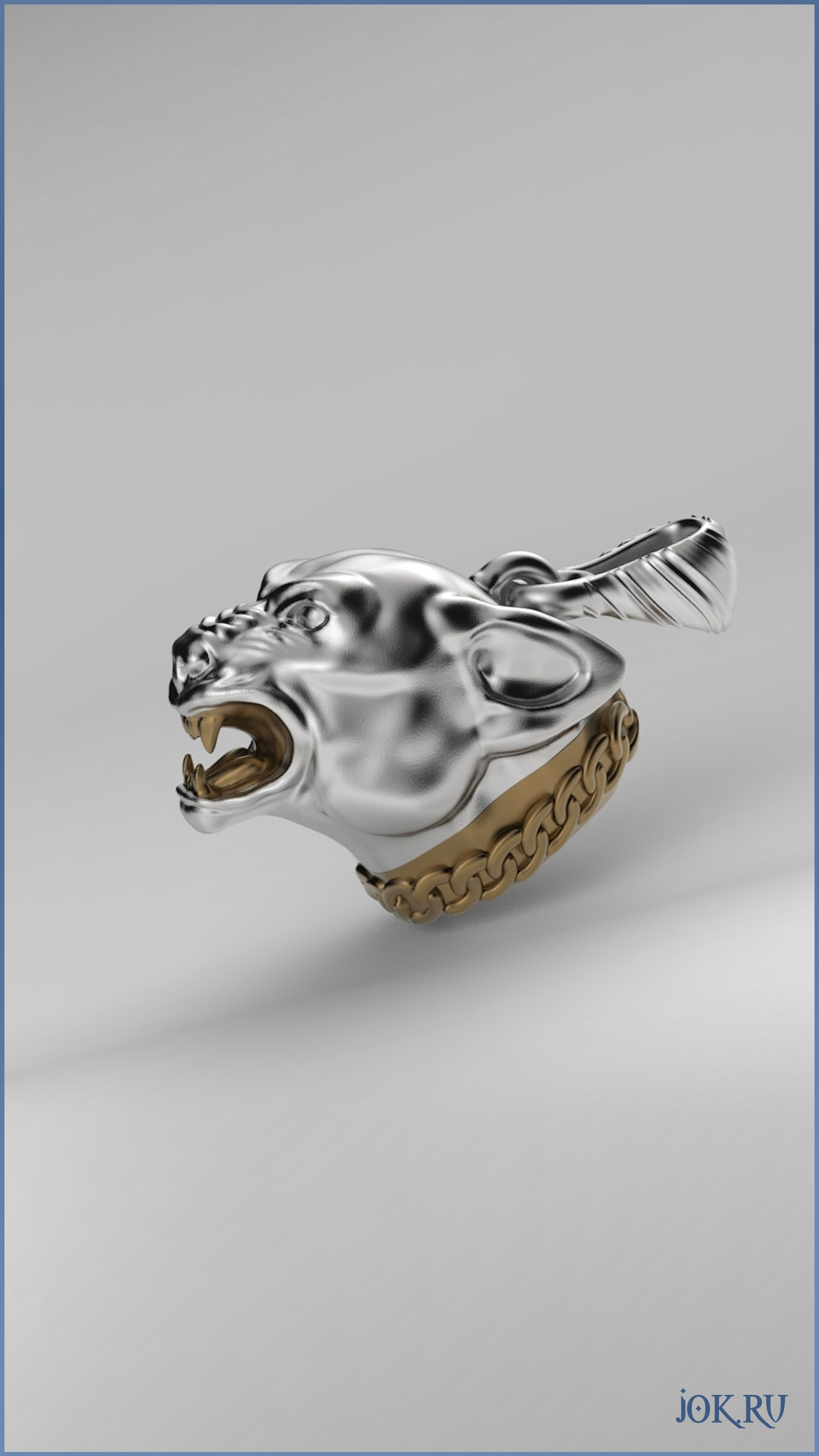 Кулон кошка 3D модель. Услуга 3d моделирования украшений для ювелирного литья. Joker-studio