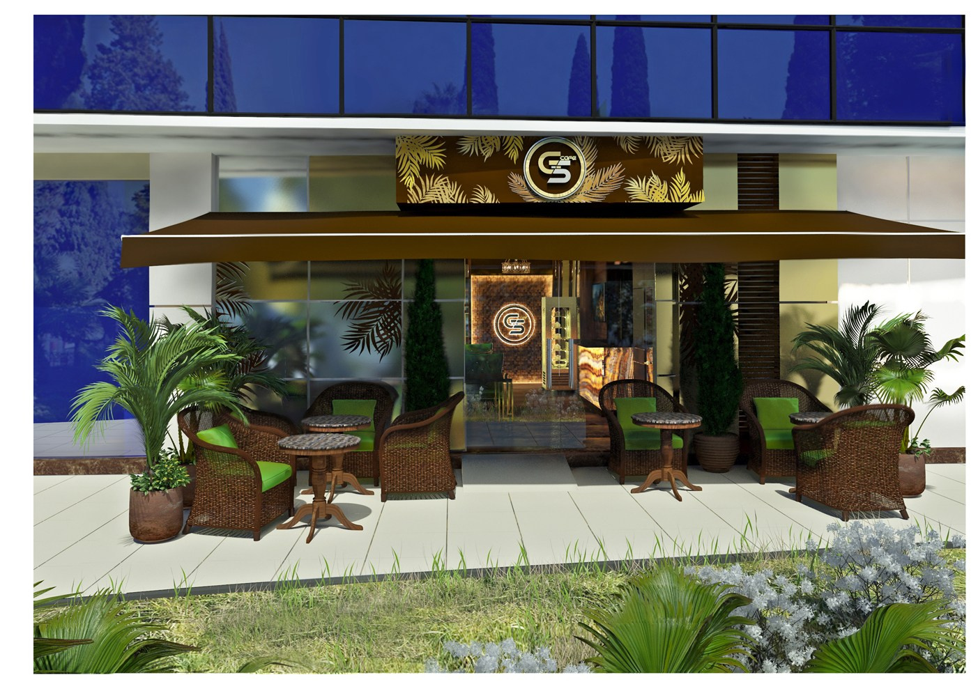 Логотип и фирменный стиль кафе GOLD&SILVER Сочи. Интерьерный дизайнер в Сочи Поплавская Татьяна. Проектирование интерьеров и организация процесса ремонта