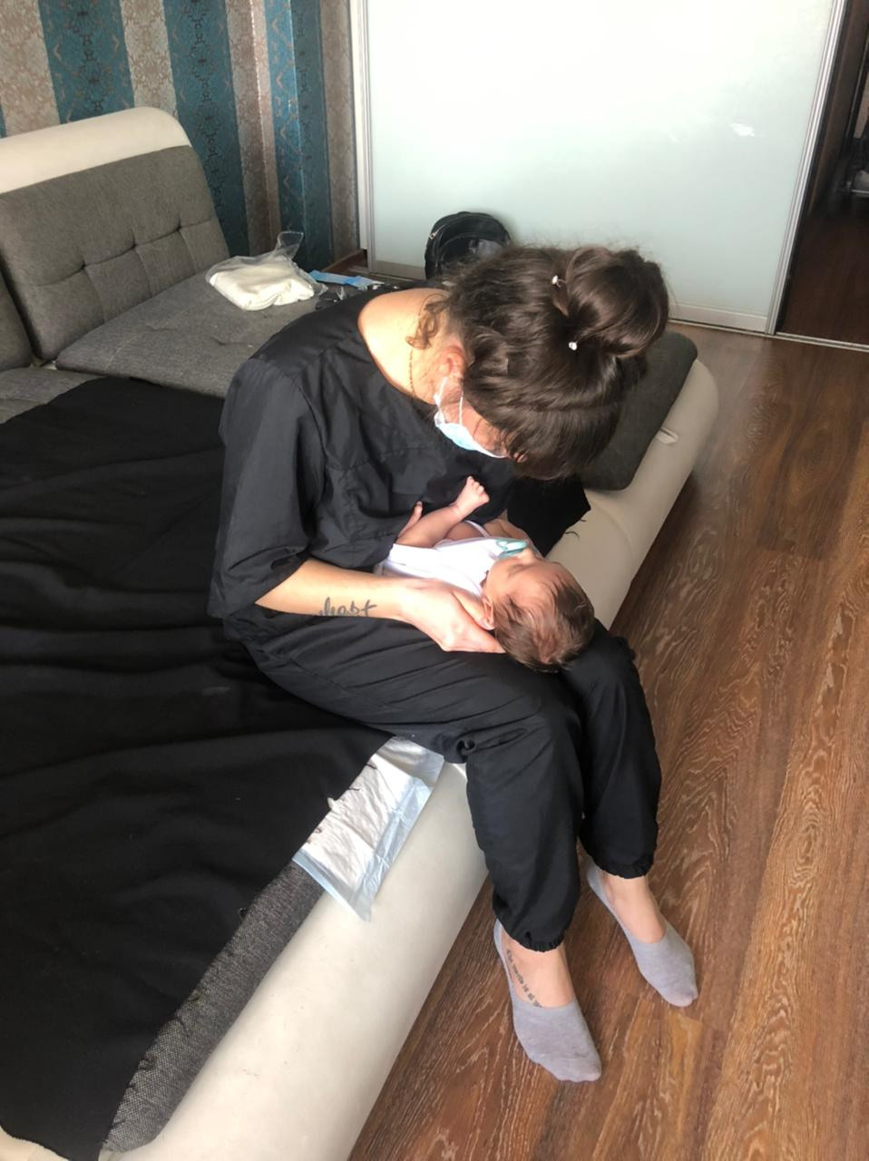 Процесс съёмки. Фотограф новорожденных в Воронеже