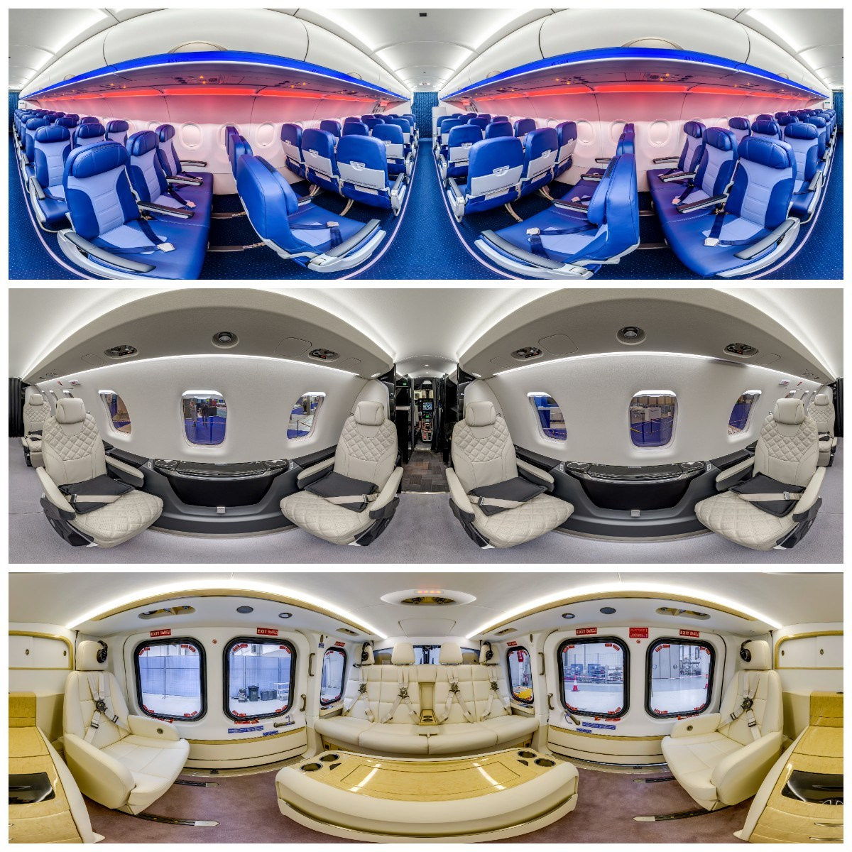 Виртуальный тур по самолёту и вертолёту для сайта авиакомпании и дистанционной презентации — Интерьерный фотограф Кузнецов Сергей. Хештег в поиске: #photopixiq