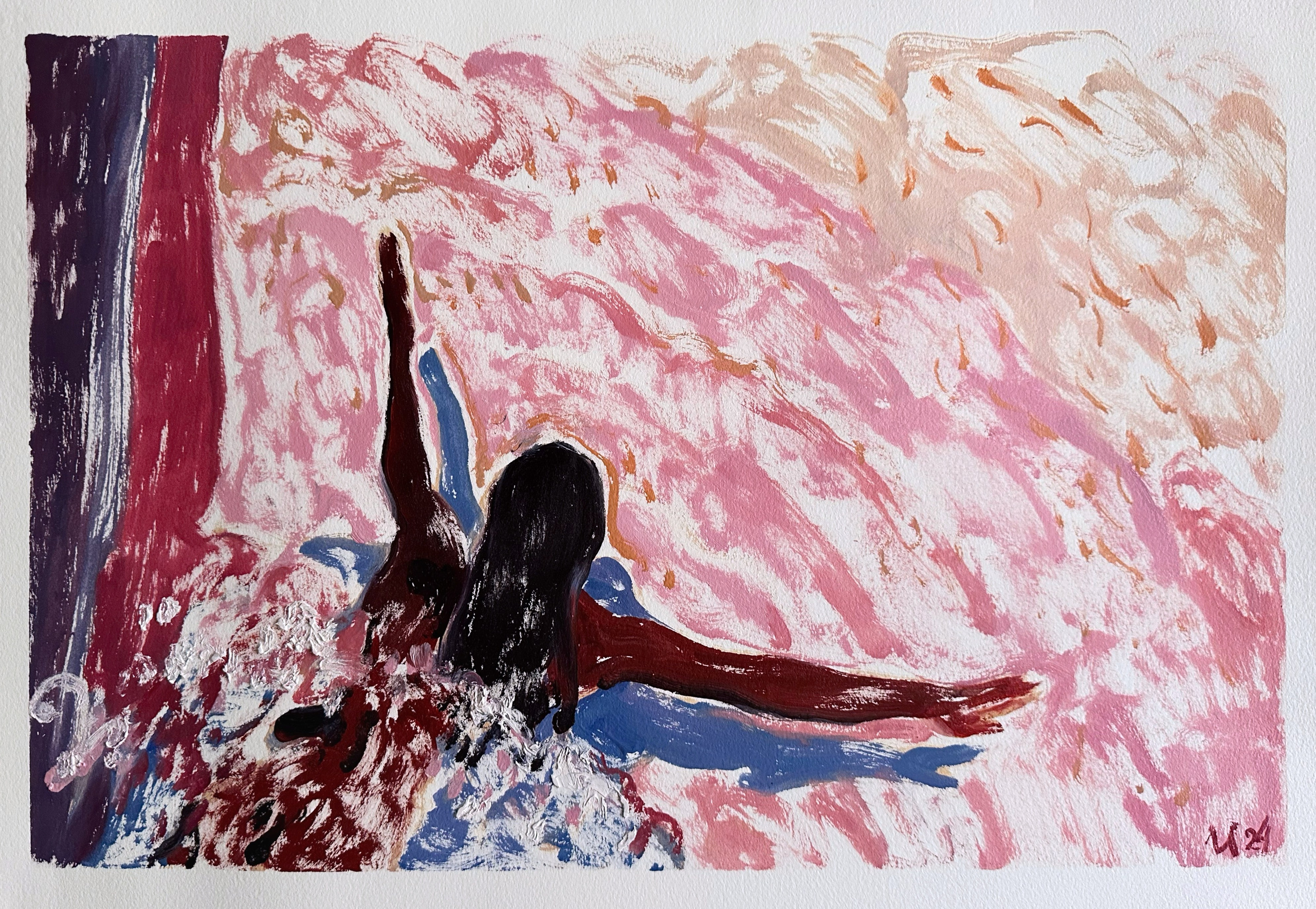 Доступные работы на бумаге (акрил/масло). Визуальный художник Илья Филатов