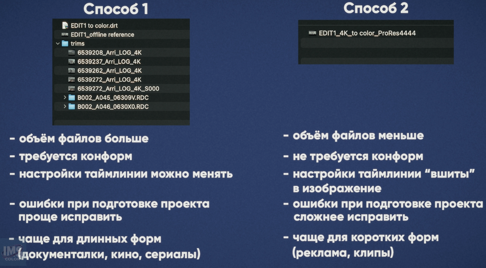 Как передать на цветокоррекцию проект из Davinci Resolve (2 способа). Colorist Ivan Serzhanov