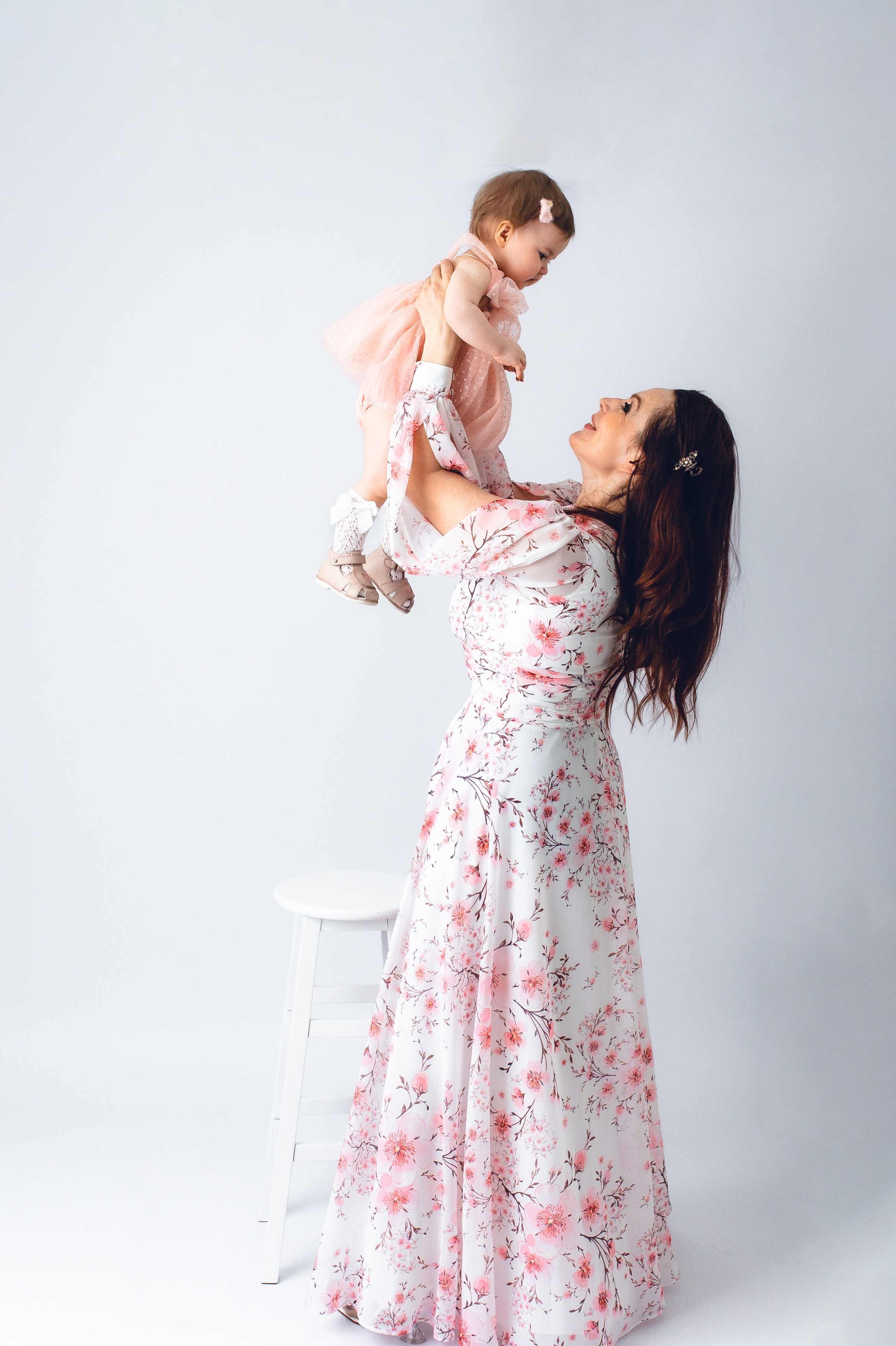 позирование мамы и малыша