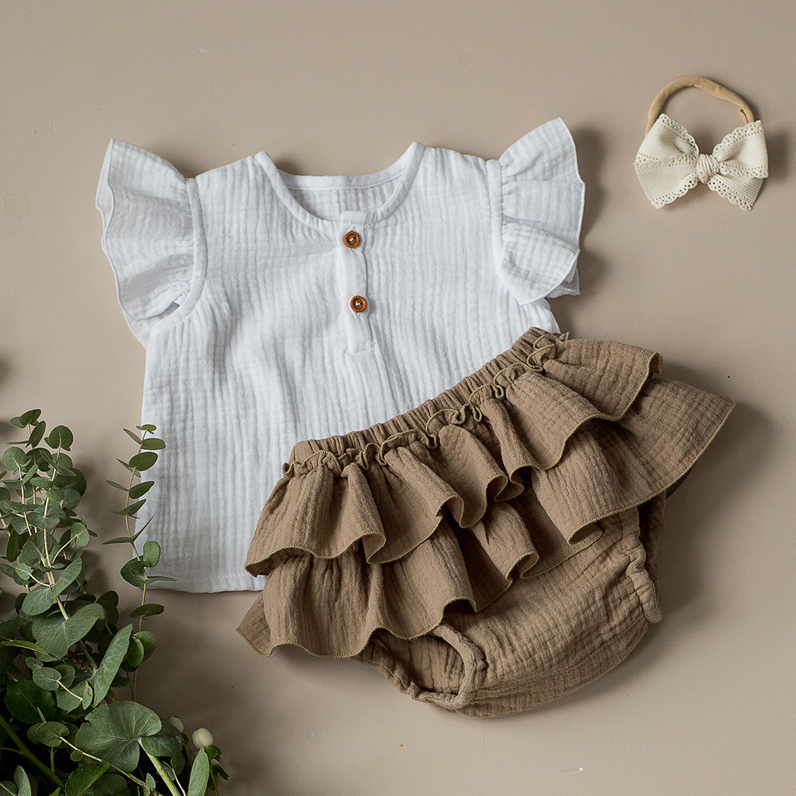 N-061 Блузка с крылышками 74. Эко-одежда для детей