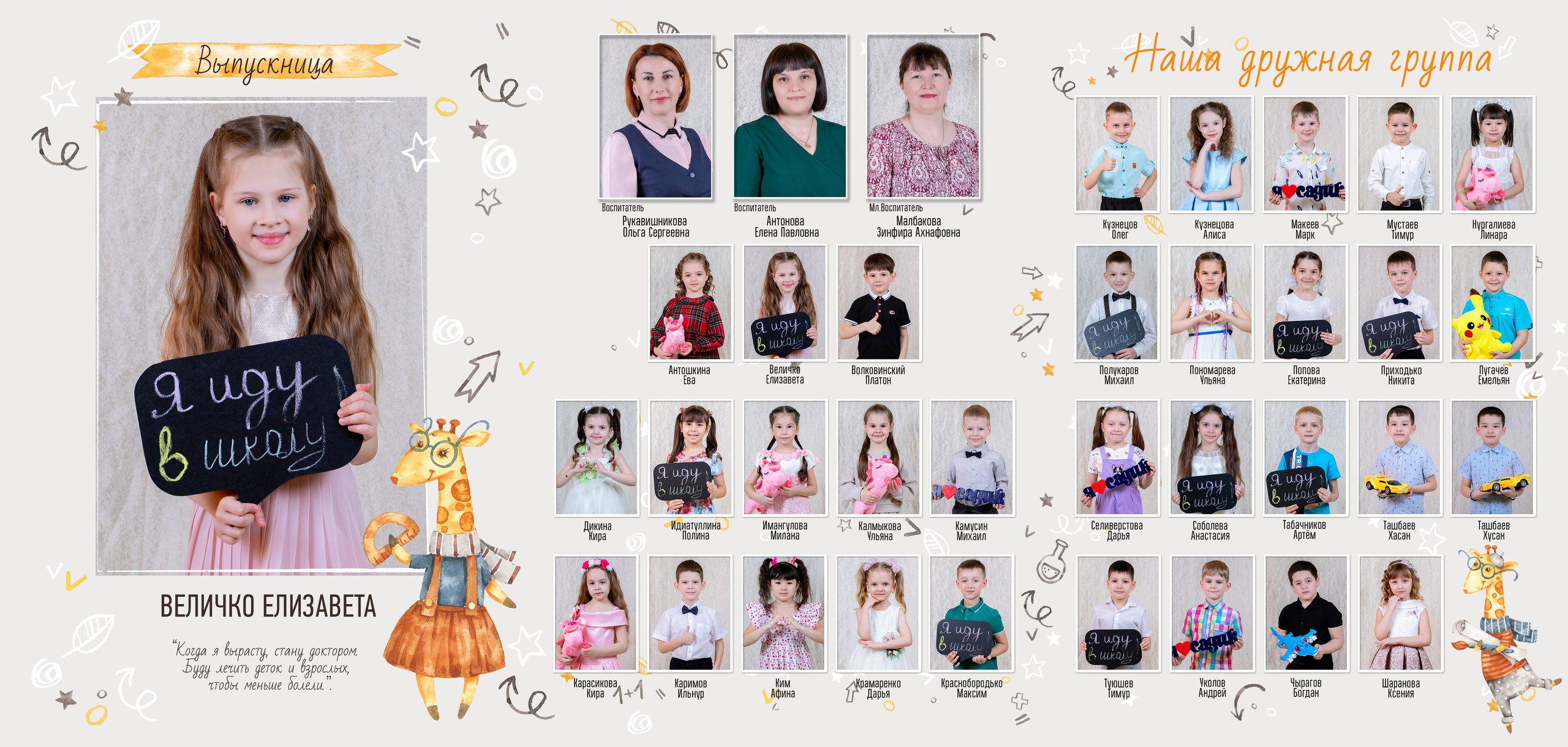 Трюмо детский сад. Выпускные фотокниги