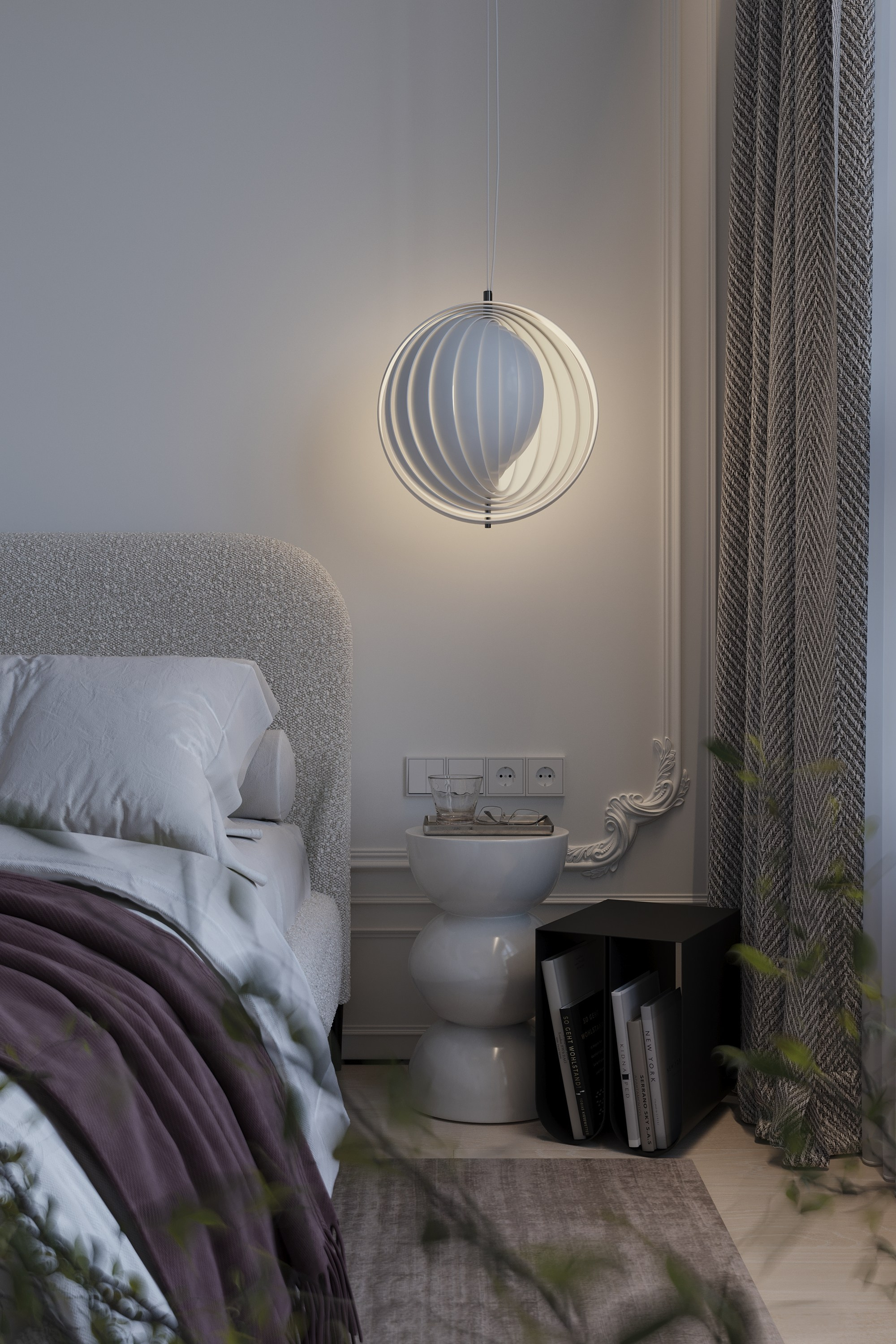 Бумажная люстра подвесная