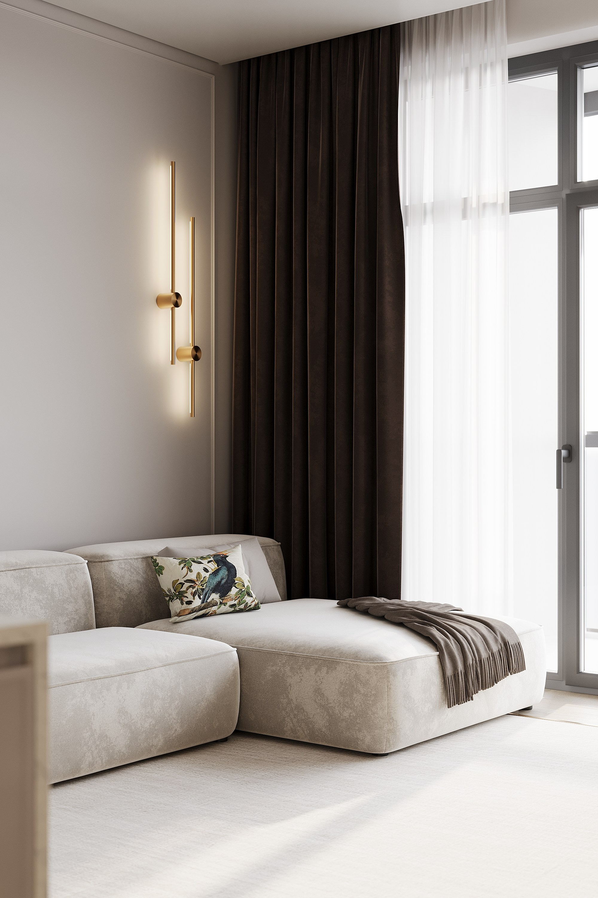 Белый диван в интерьере