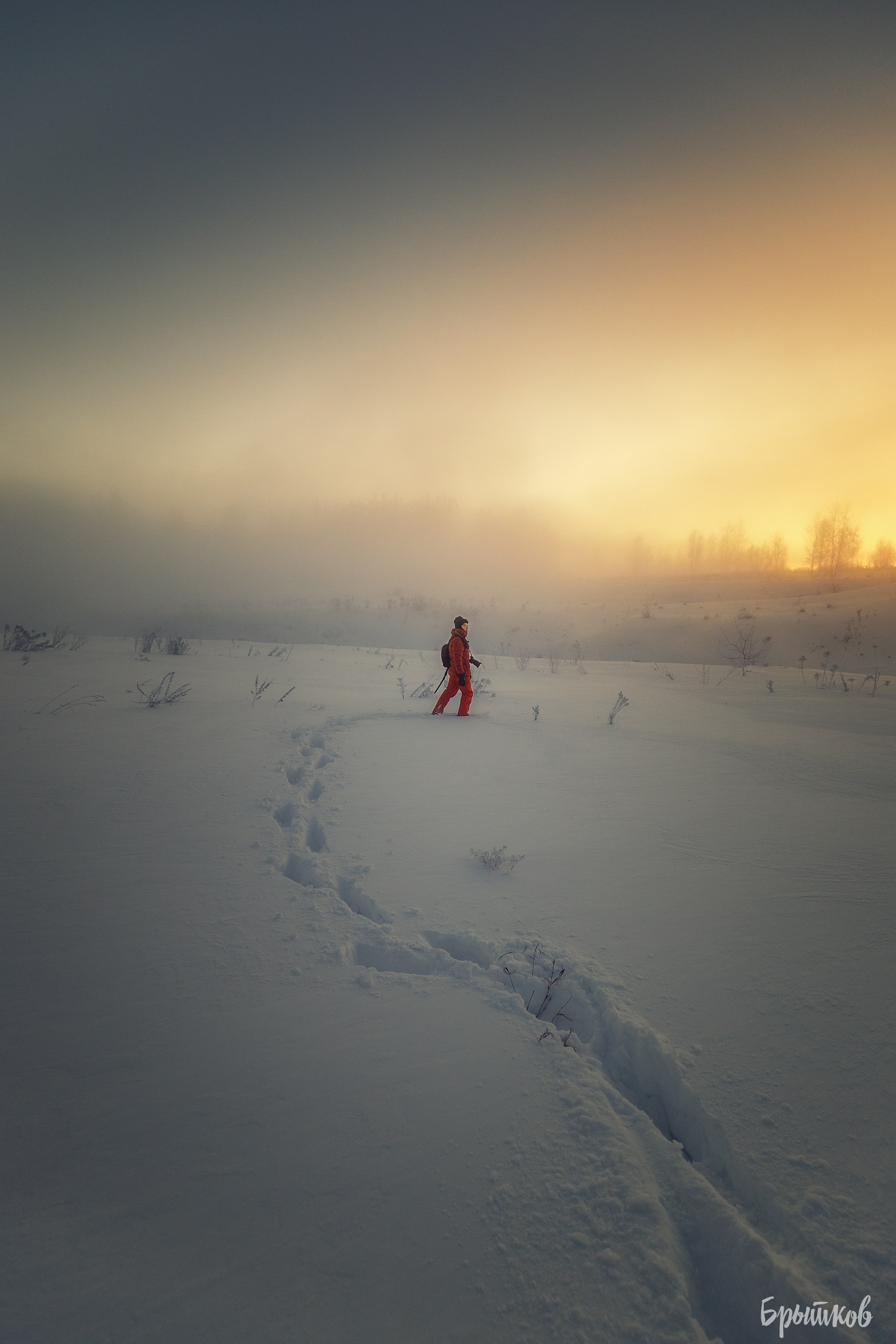 Фотография ручья Деготня в мороз минус 30. Николай Брытков — фотограф в Туле