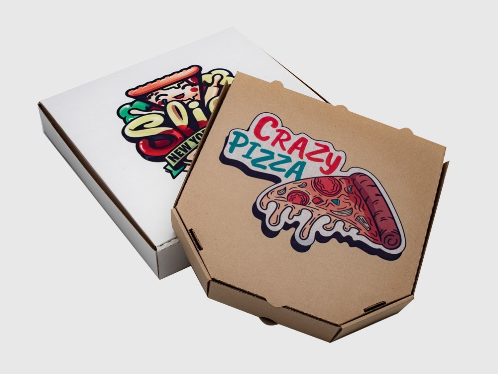 Брендирование картонных коробок для пиццы в Краснодаре