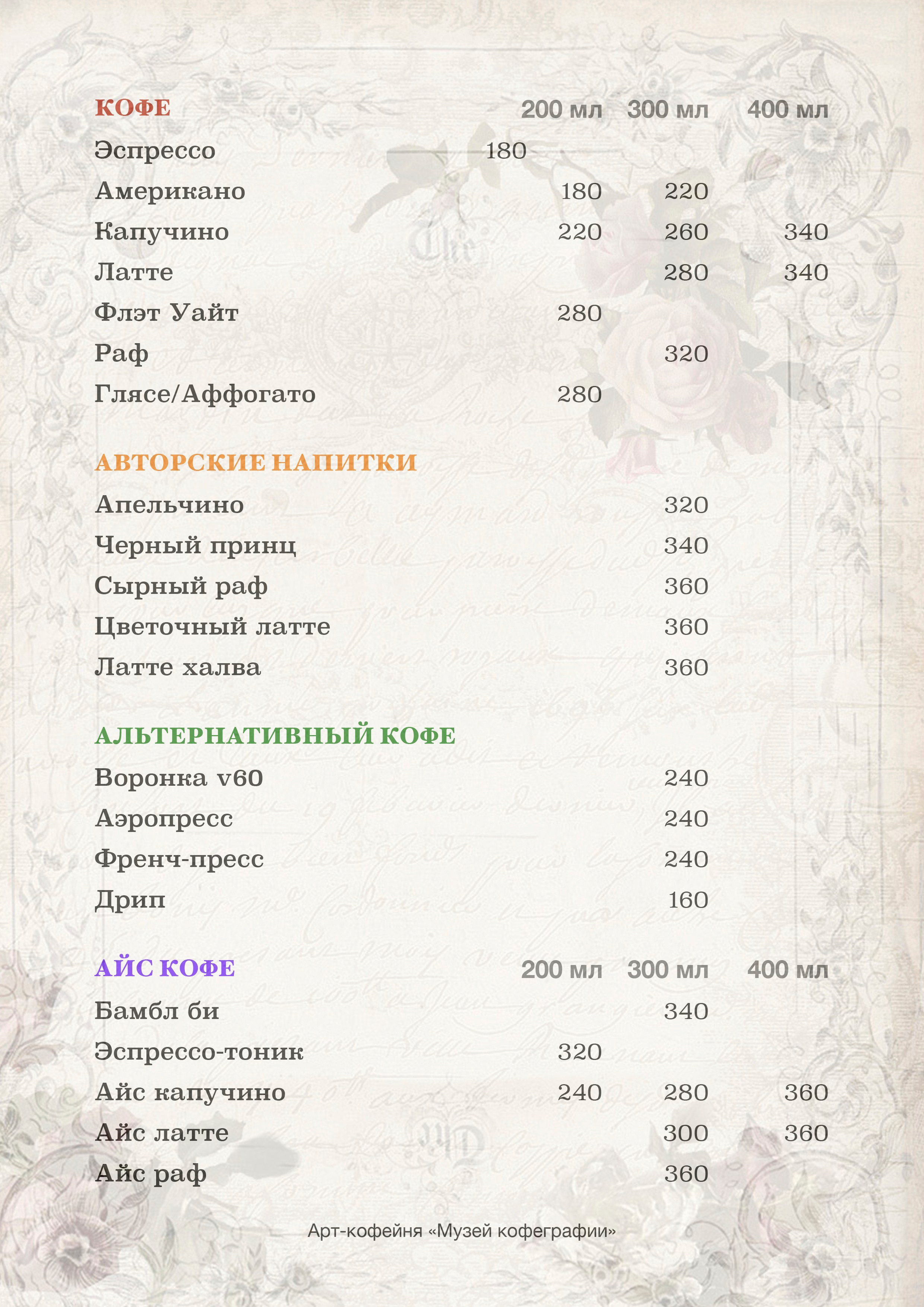 Кофе. Первый в мире музей кофеграфии. Арт-кафе «Музей»