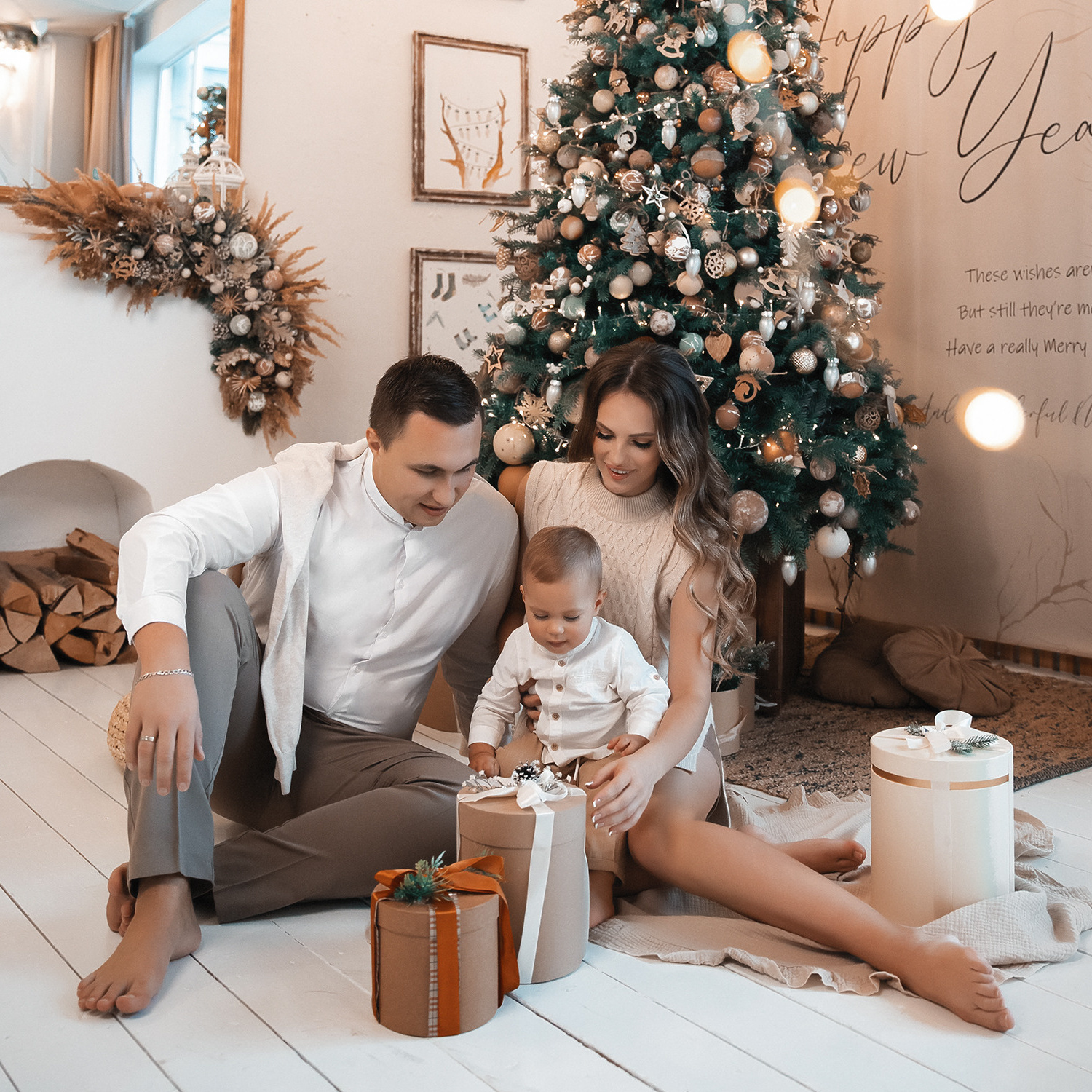 Новогодняя фотосессия в студии СПб. Семейный фотограф в Санкт-Петербурге Анна Аверина