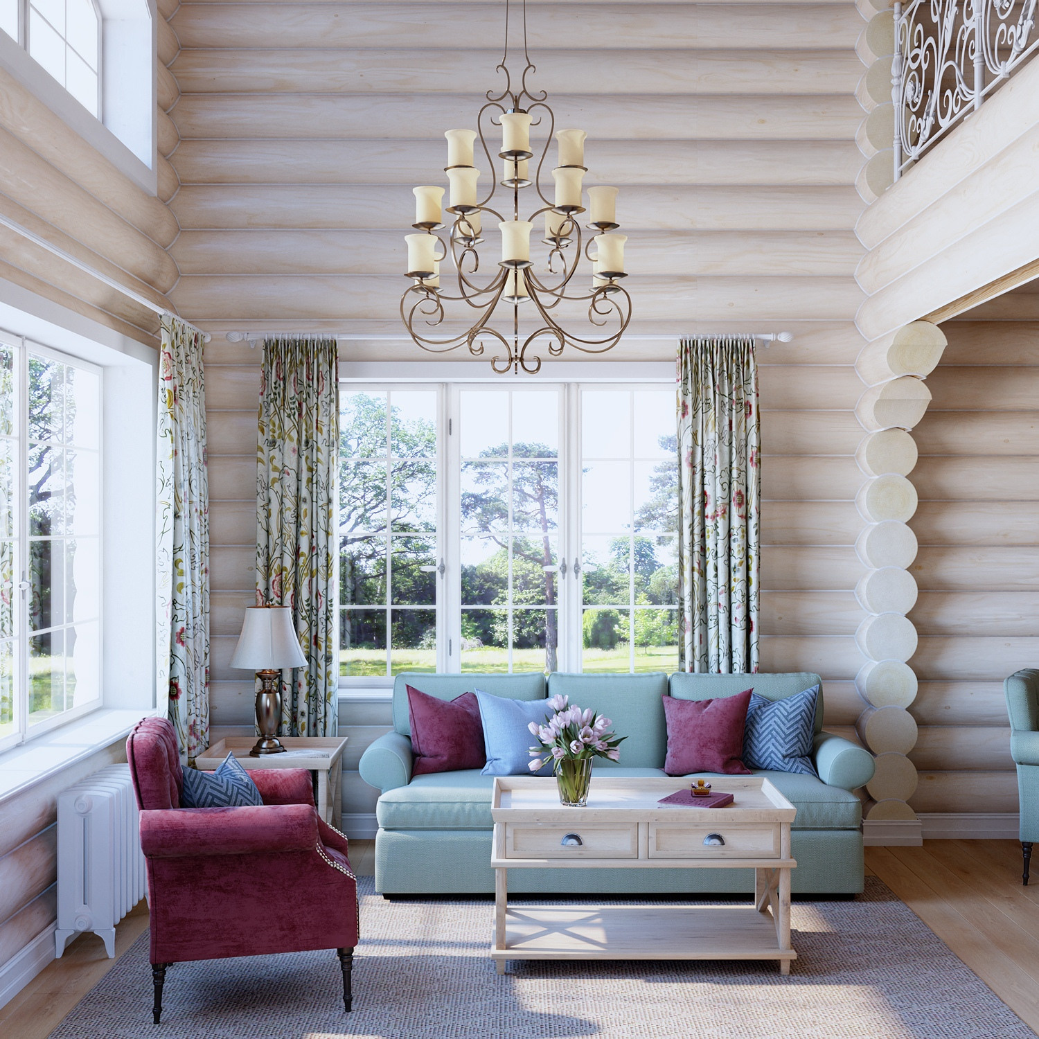 Дизайн дома из бревна