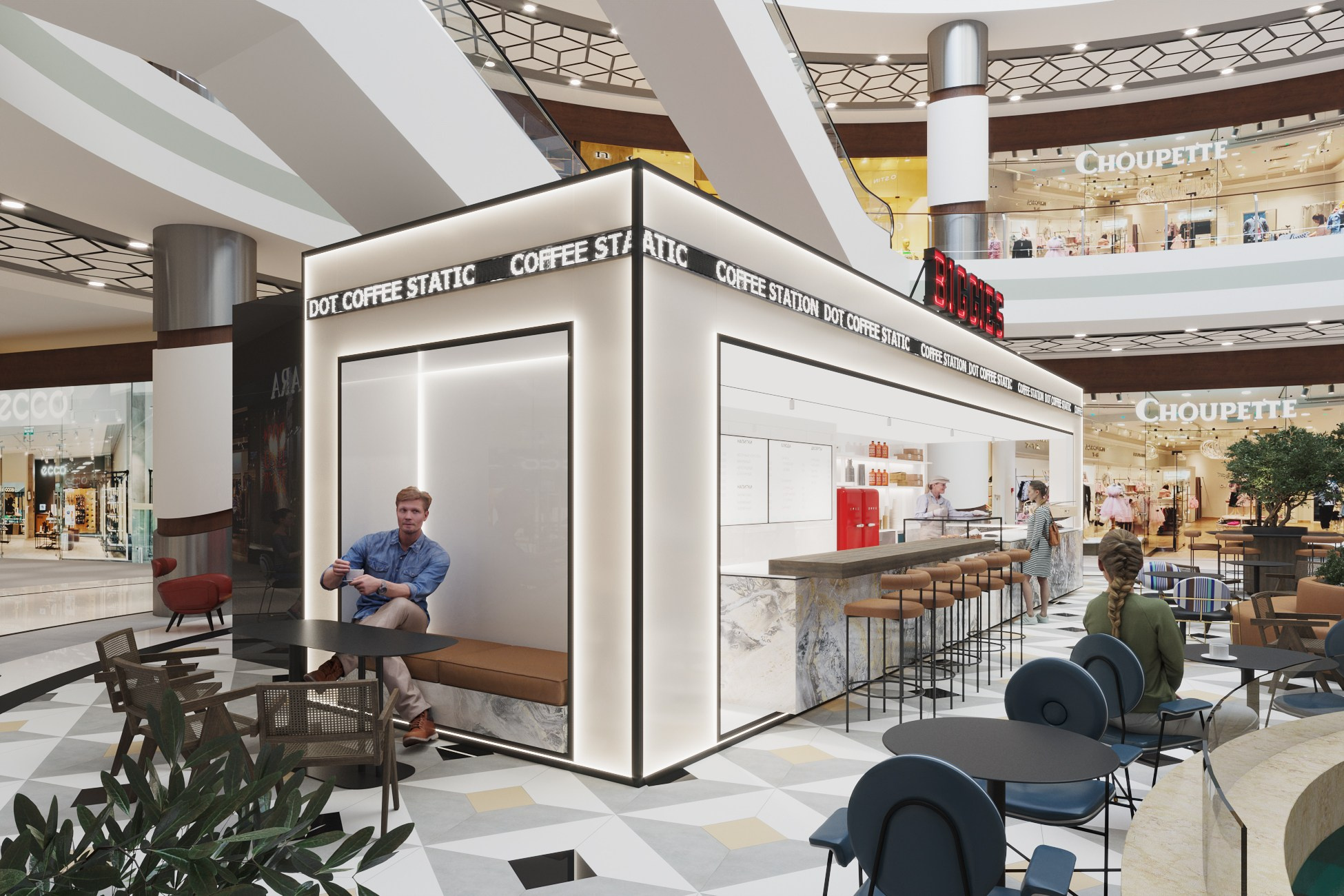 BIGGIES / кофейня, 650 м². Rezells Architects — студия дизайна жилых и коммерческих интерьеров