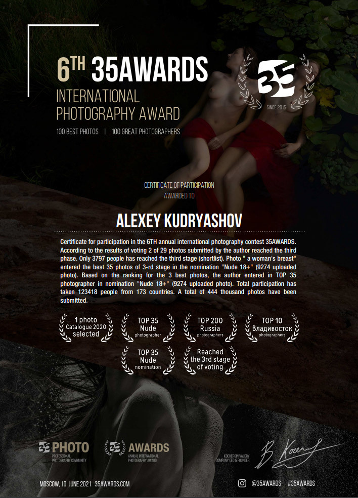 Контакты. Ню фотограф в городе Владивосток Алексей Кудряшов