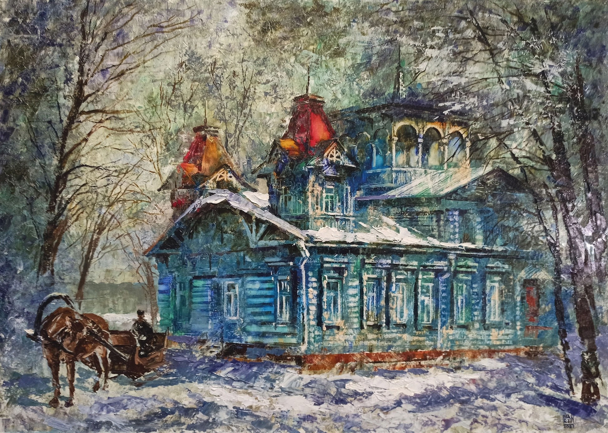 картины, интерьерные картины, картины маслом, масло, природа, живопись, Нижний Новгород, город, картина с Нижнем Новгородом, виды Нижнего, церковь, картина с церковью, усадьба, старина, ретро стиль, прогулка по Нижнему, осень, осенняя картина, Старый Нижний, нижегородские виды, панорама, старый город, монастырь, купить картину, картина в подарок, усадьба Беляева, Воскресенское