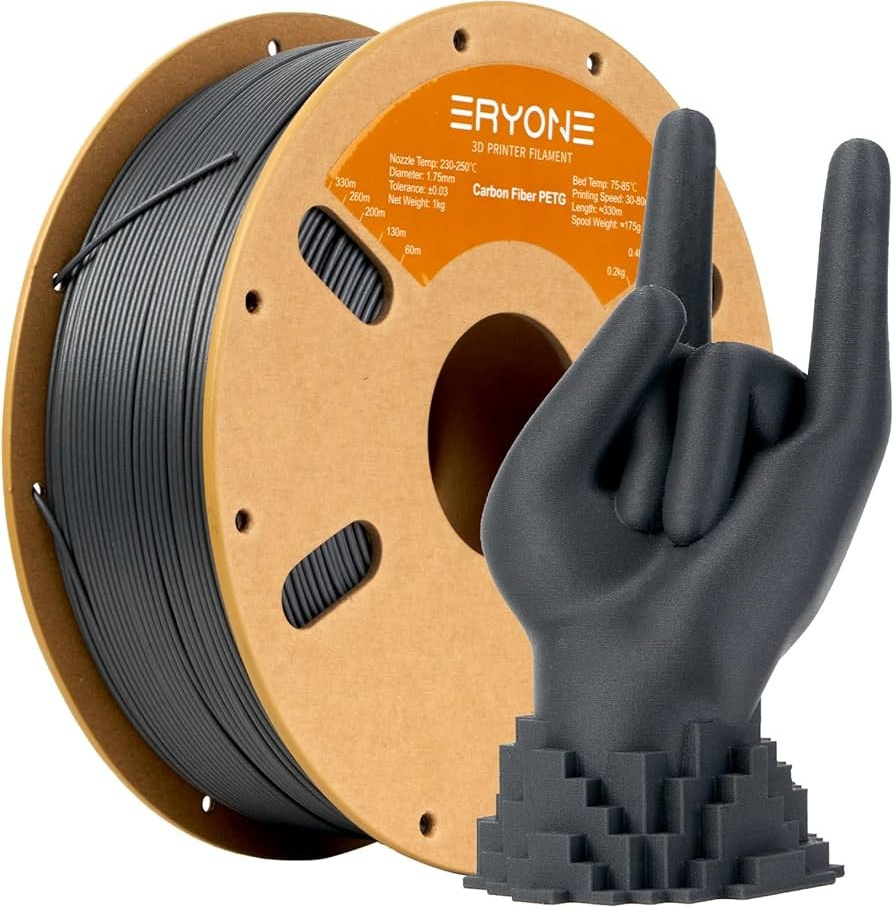 PETG-CF для 3D-печати: композит с углеволокном для жестких и нагруженных деталей