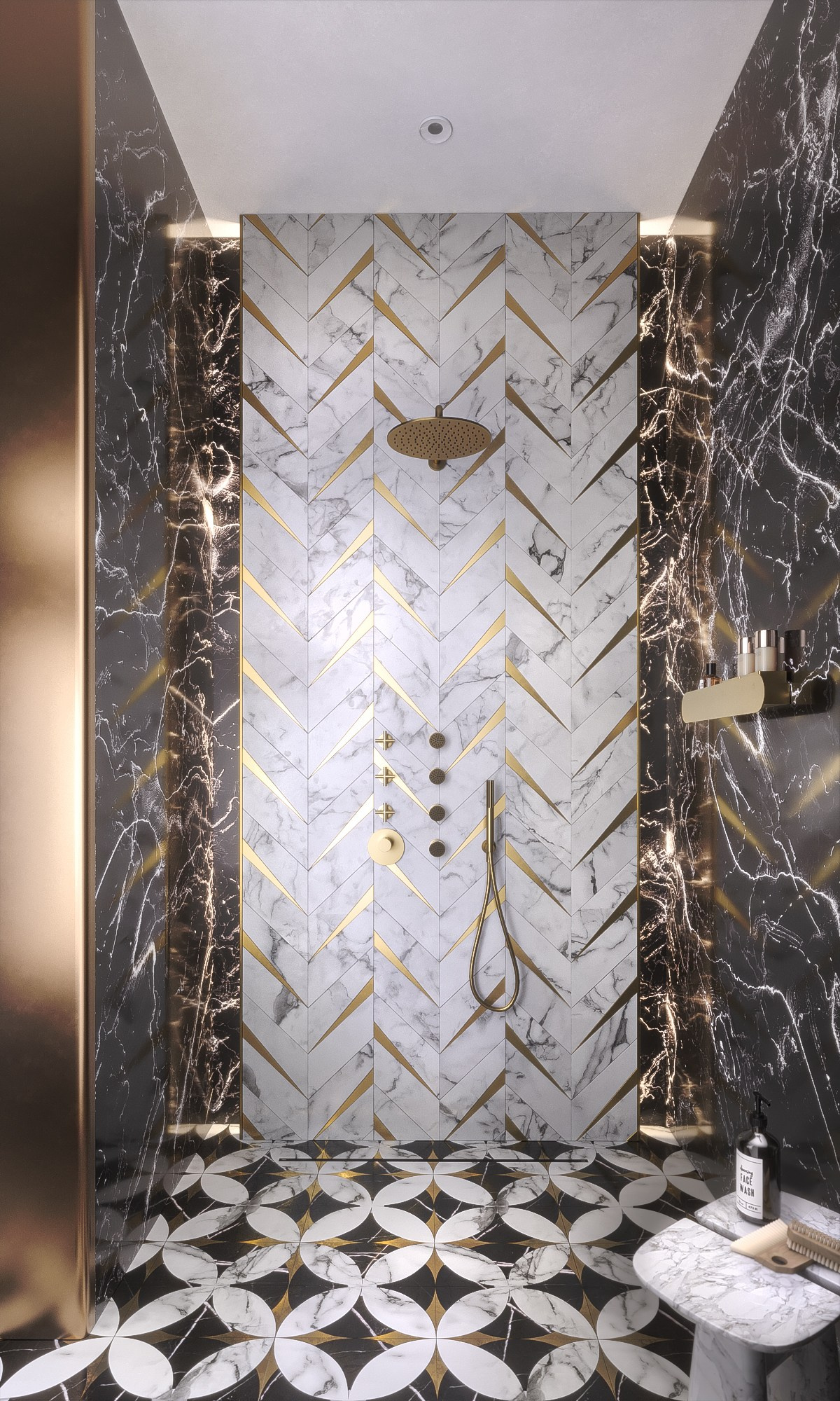 3D visualization of the master bathroom for TADstudio. Архитектурная 3д визуализация интерьеров и экстерьеров в Москве