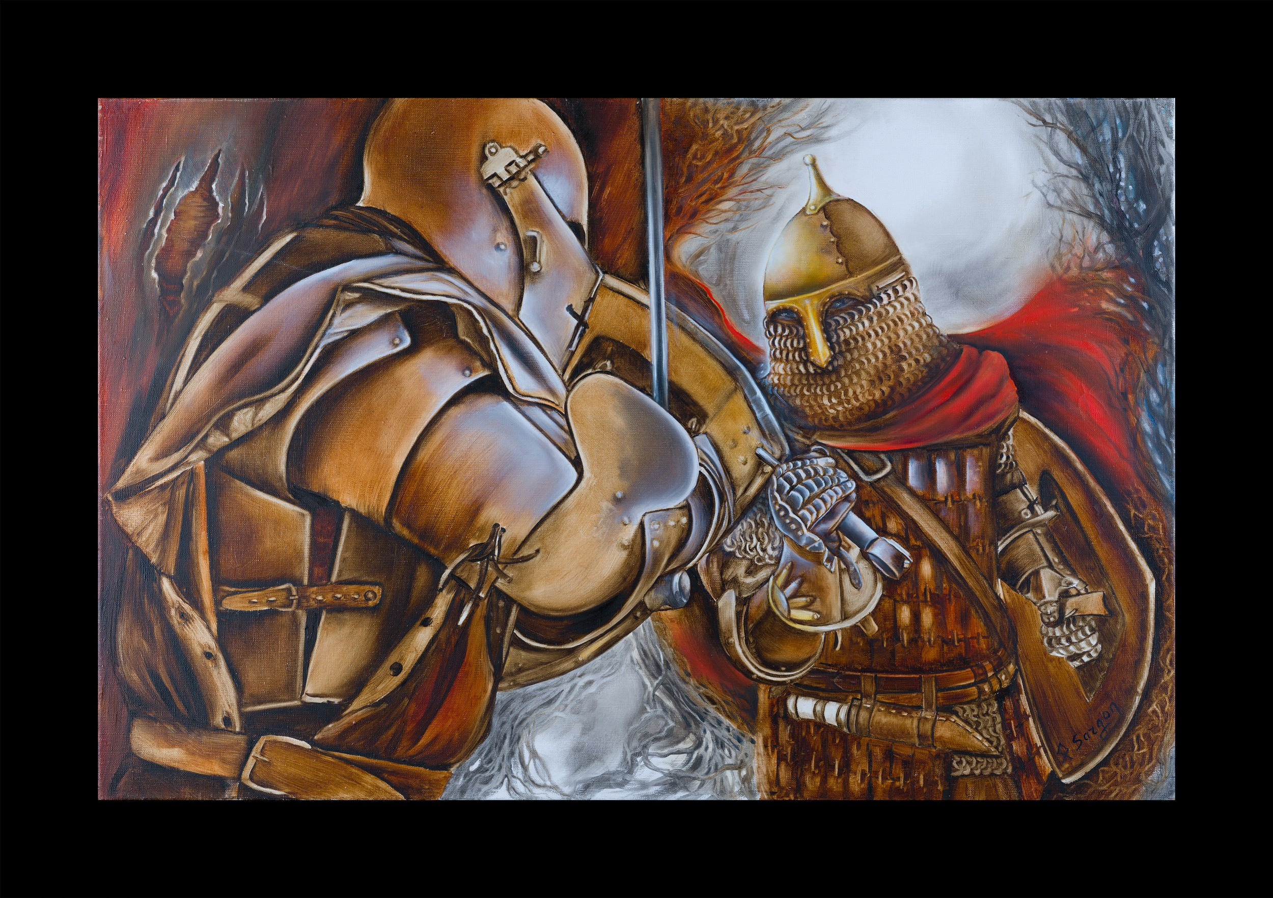 Художник Кира Саргон и ее картина «Велесова Печать», съемка от Koval Production ( Интерьерный фотограф Коваль Илья)