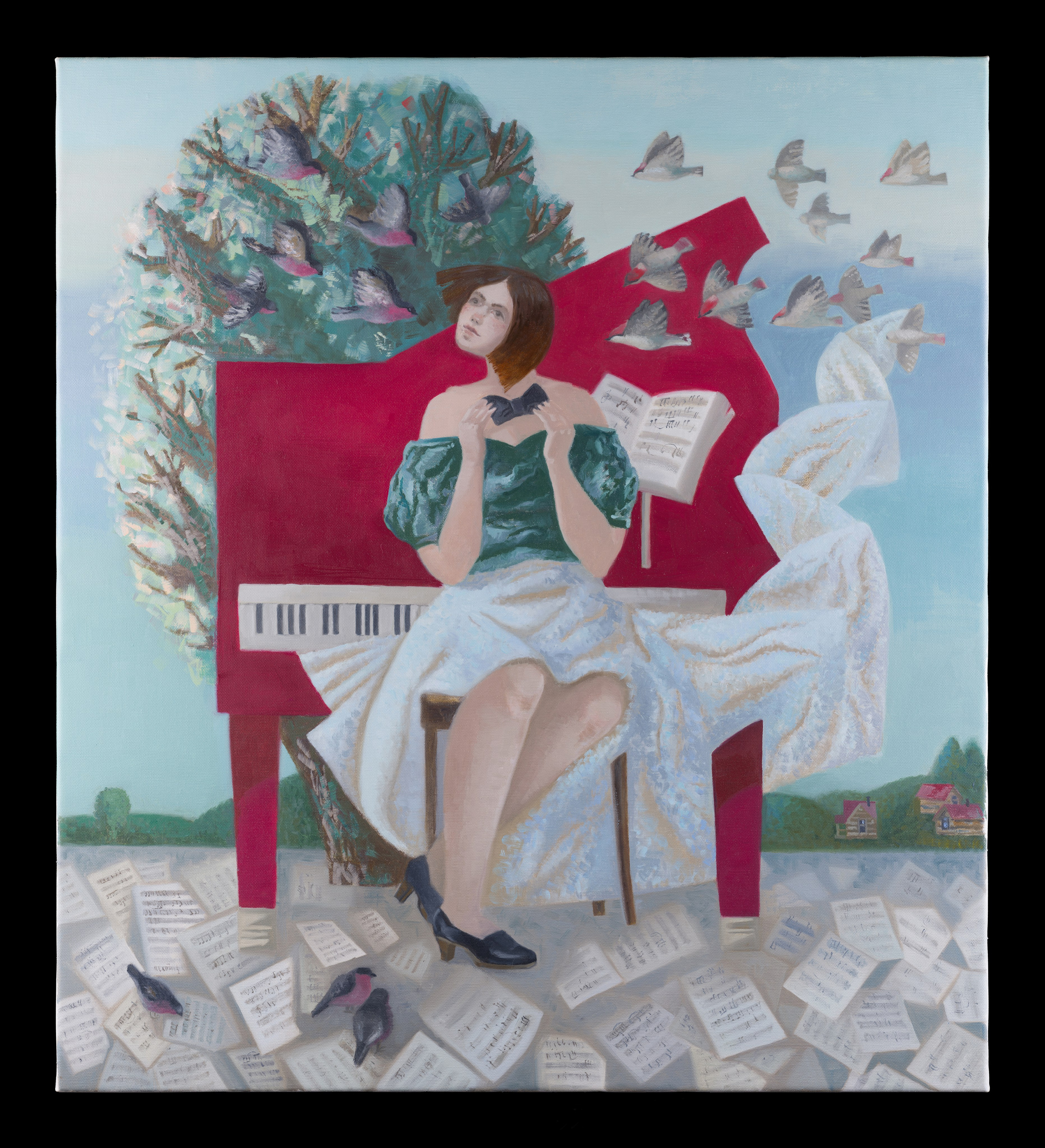 Художник Шадрина Юлия и ее картина «НОВАЯ МЕЛОДИЯ», съемка от Koval Production ( Интерьерный фотограф Коваль Илья)