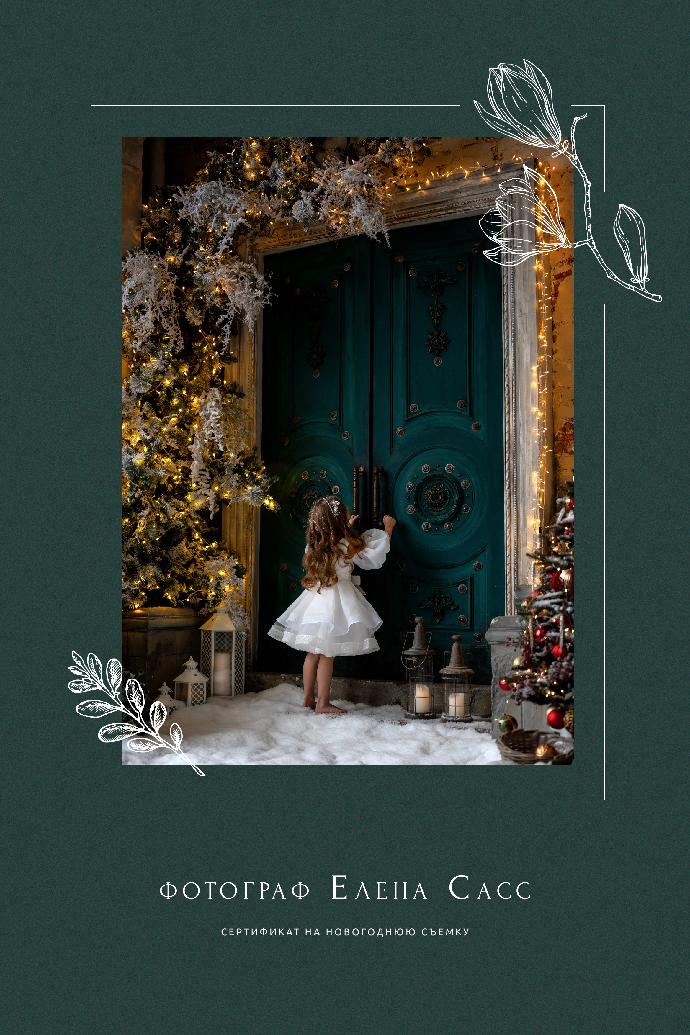 Подарочный Сертификат. Фотограф Елена Сасс Москва