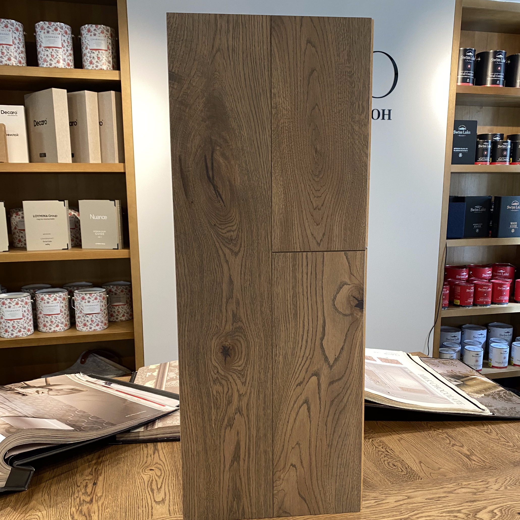 Инженерная доска. L. Deco интерьерный салон. Краски/обои/лепной декор