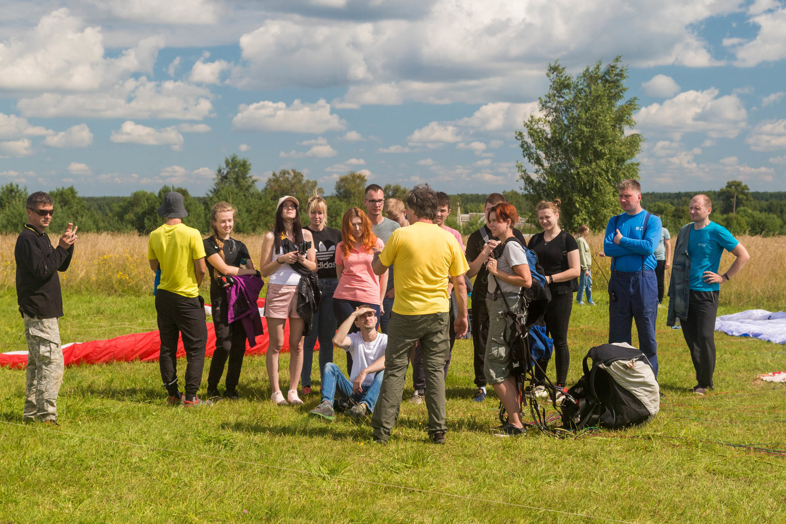 Инструктаж перед полетом на параплане