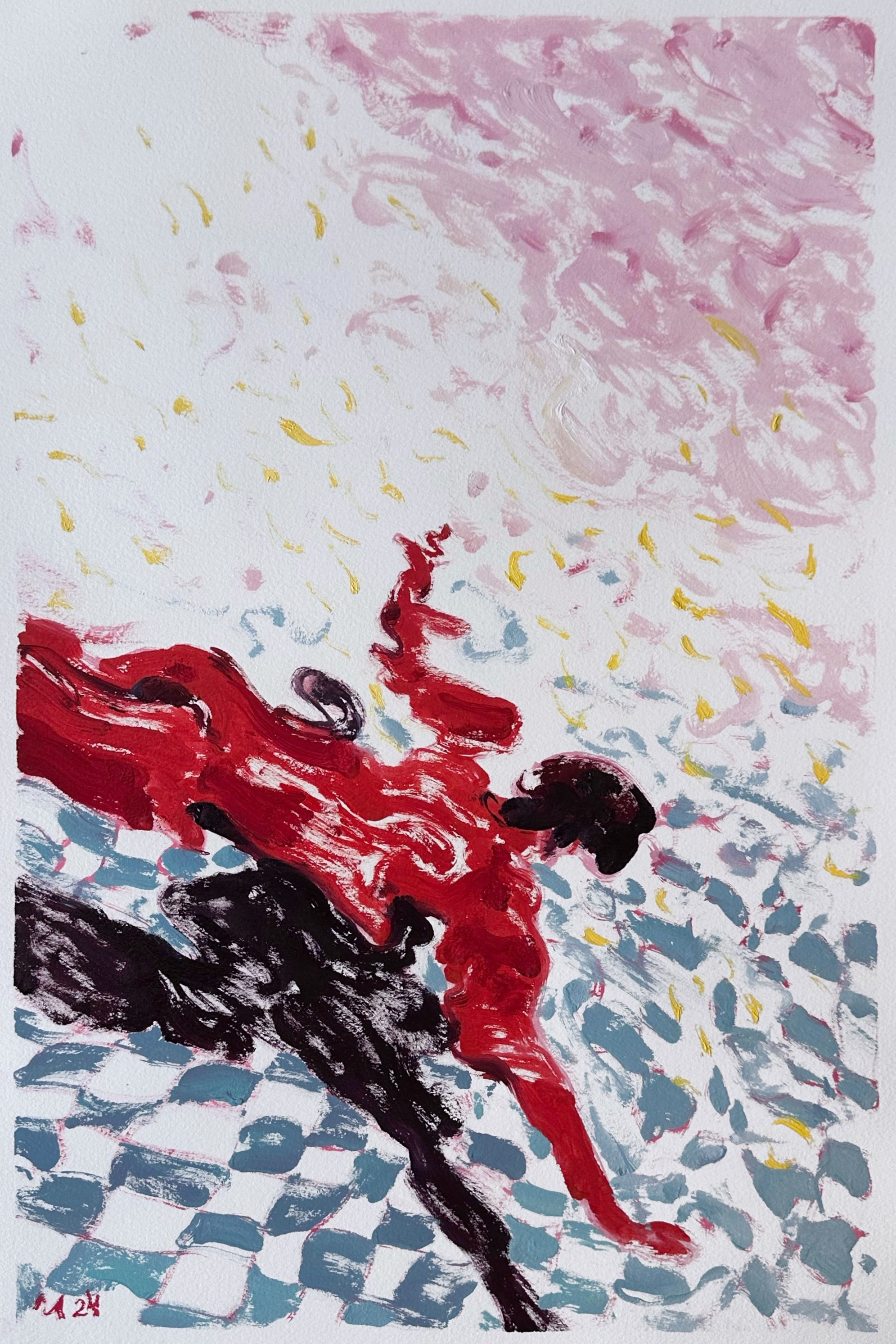 Доступные работы на бумаге (акрил/масло). Визуальный художник Илья Филатов