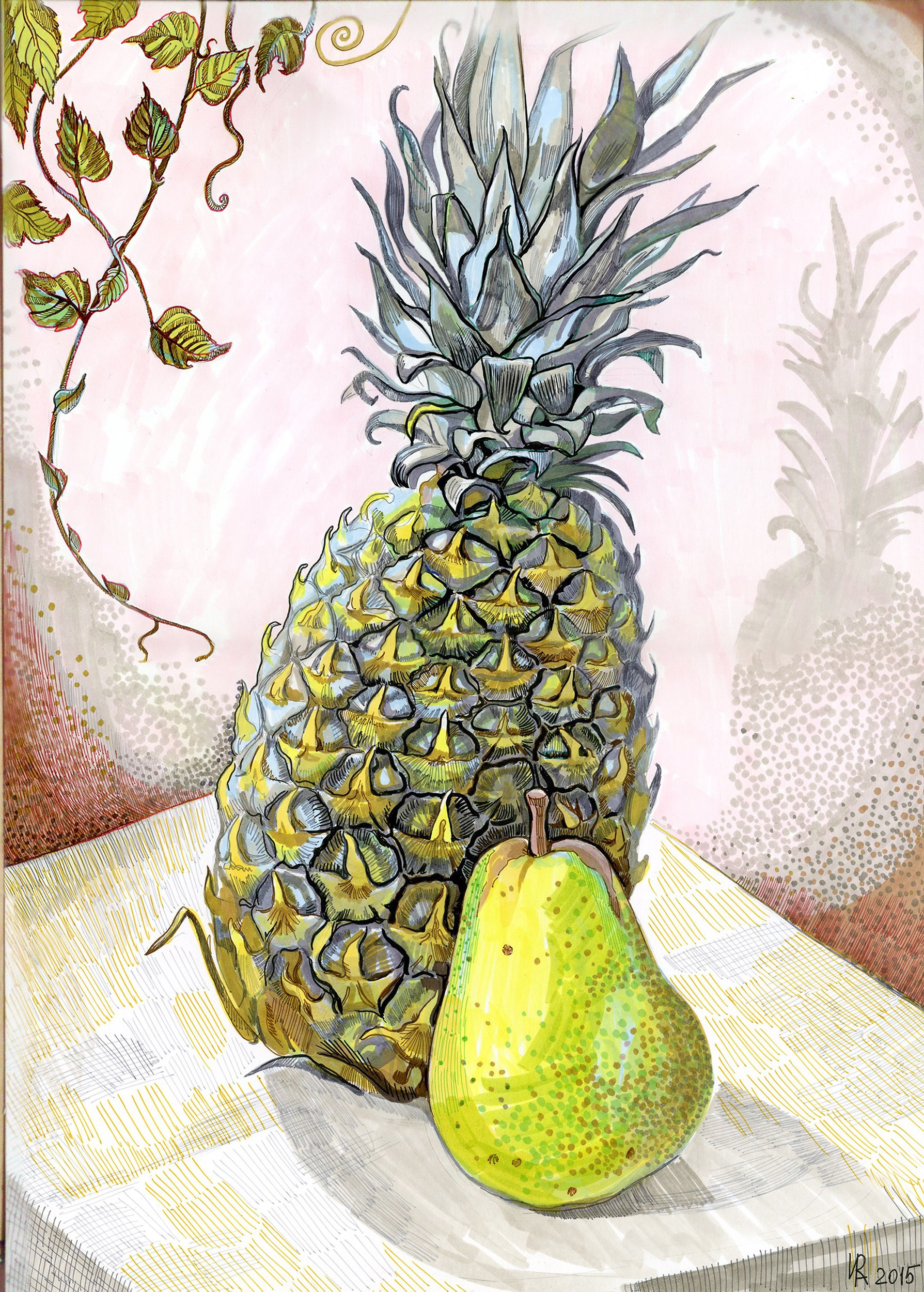 Рисунок с ананасом