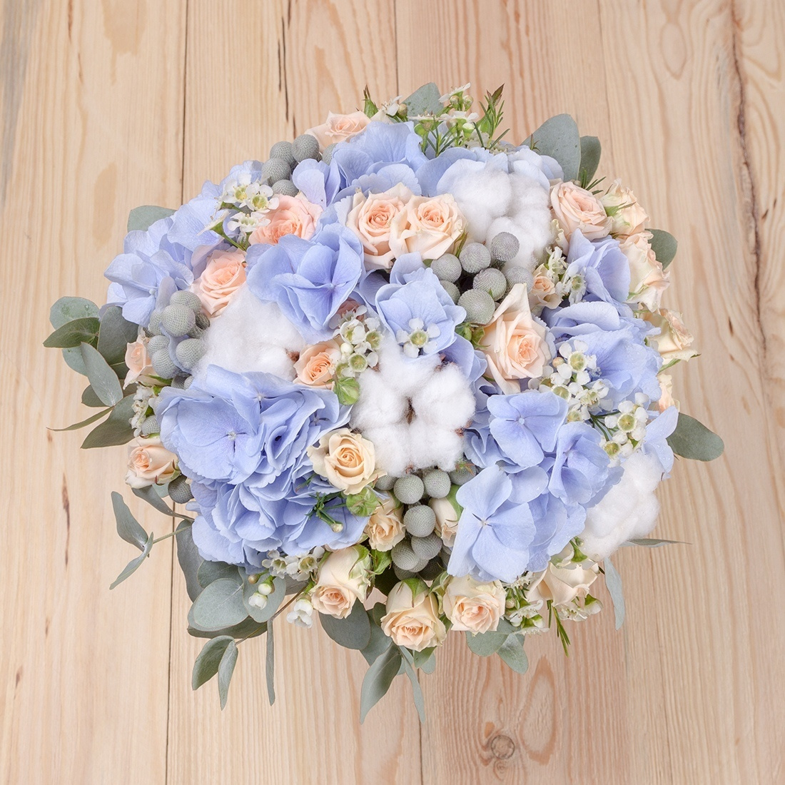 Гортензия в свадебном букете. Флорист Маргарита Гладкова