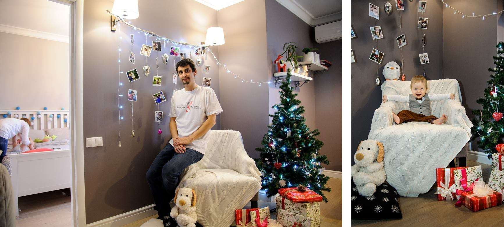 Второй фотограф и ассистент на семейной фотосессии фотографа Елены Снегиревой