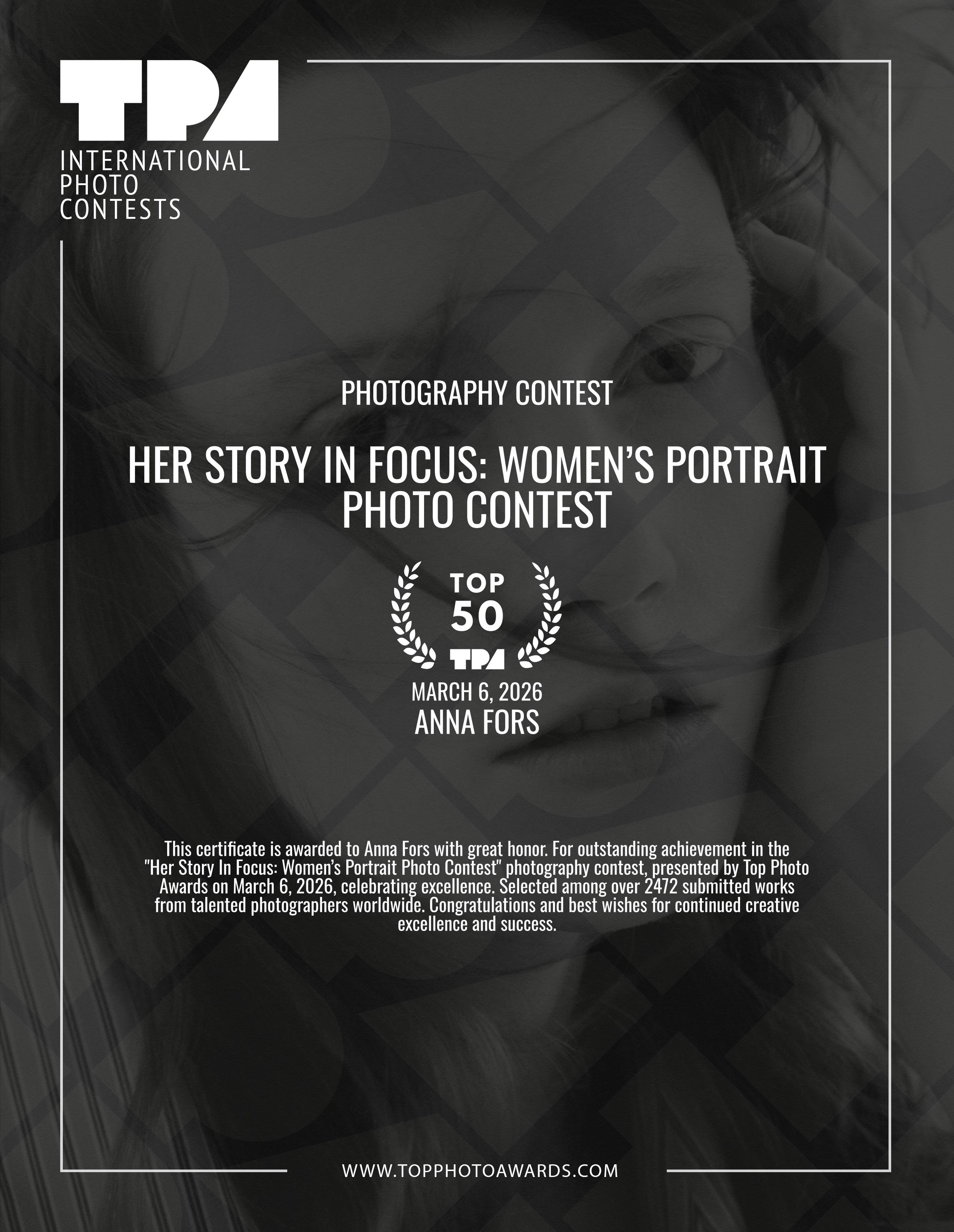 Contests. Nude and Fine art photographer in Moscow Anna Fors