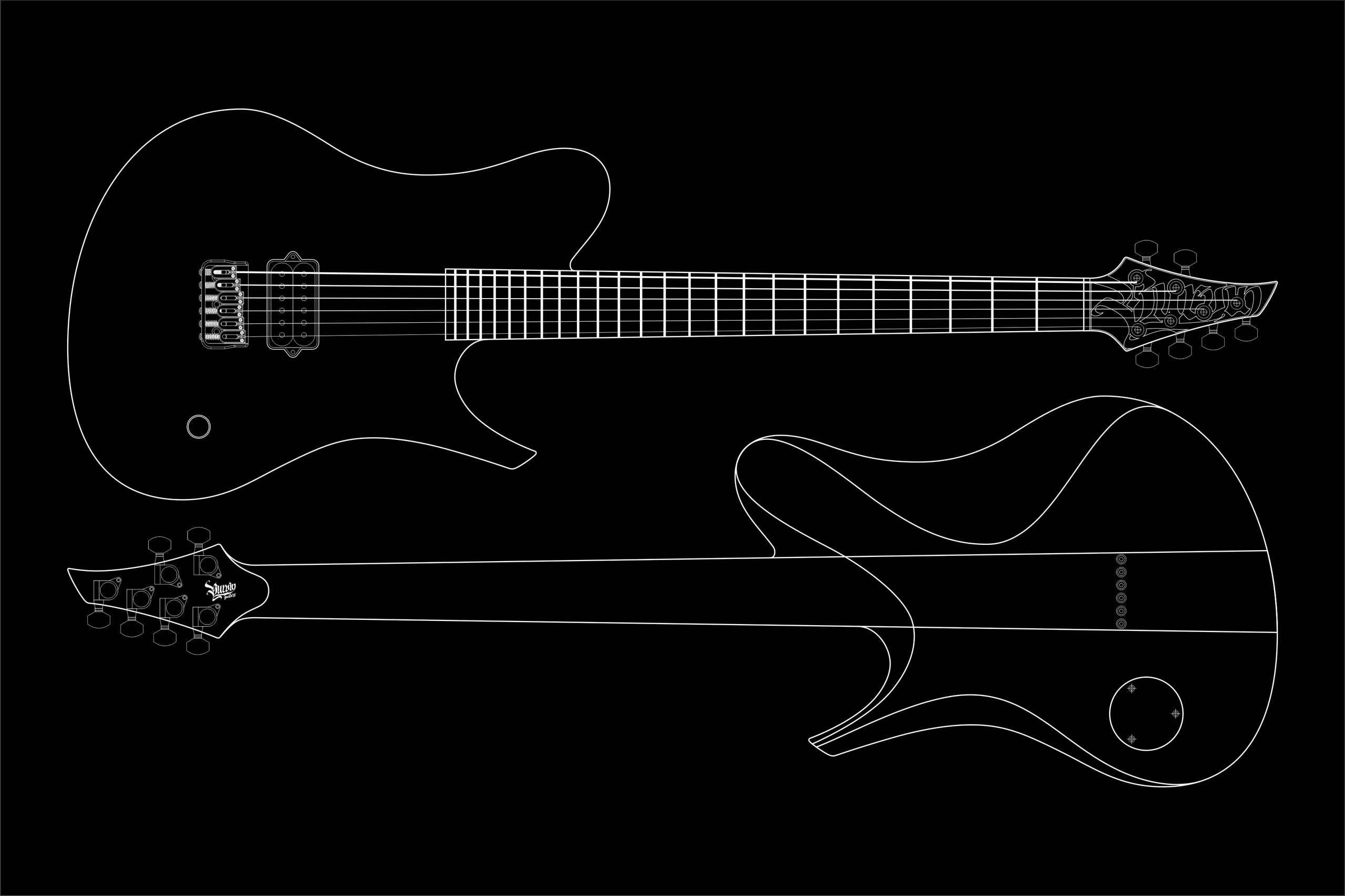 028 ZLAYA SOBAKA. Master of making guitars and basses to order